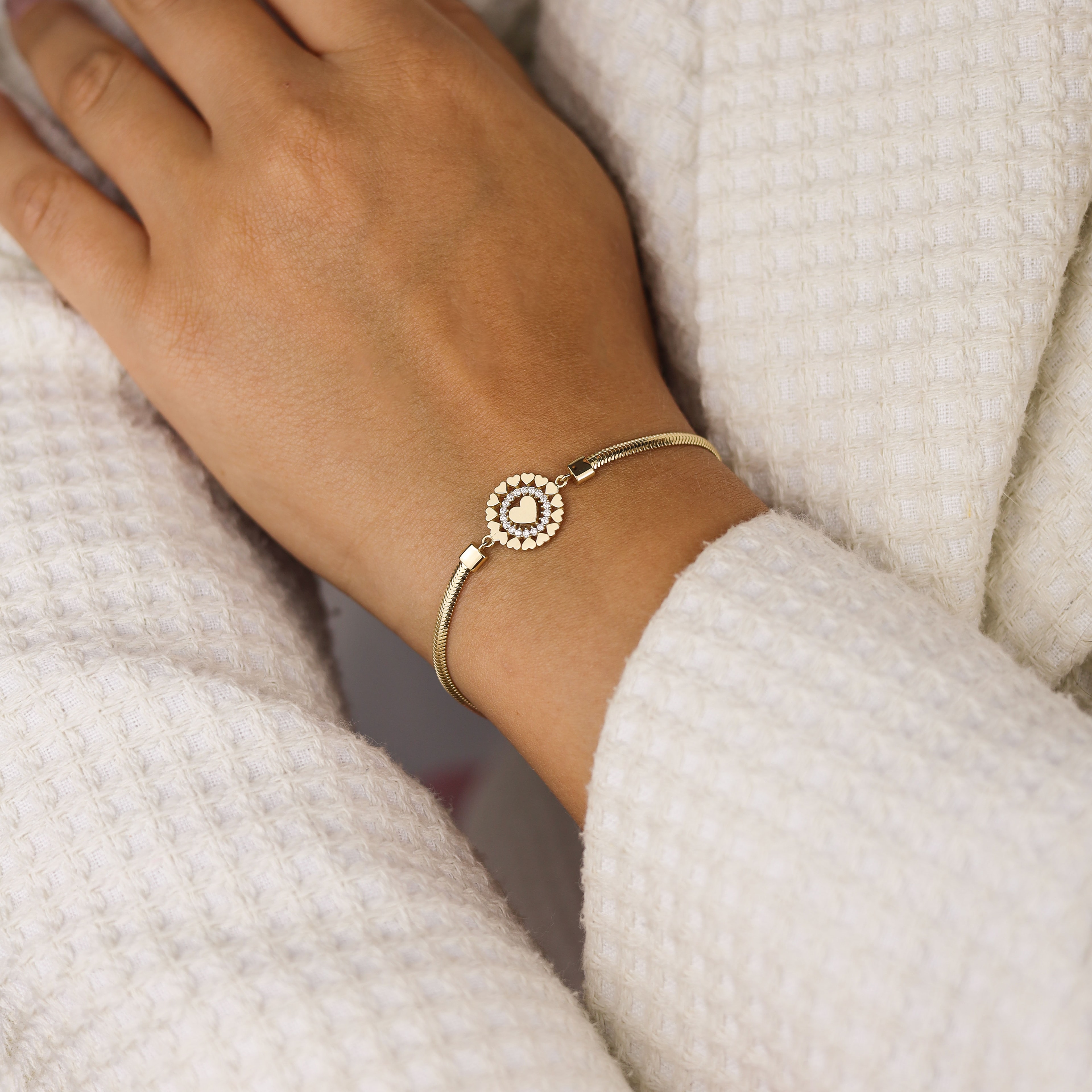 İtalyan Kalp Bileklik