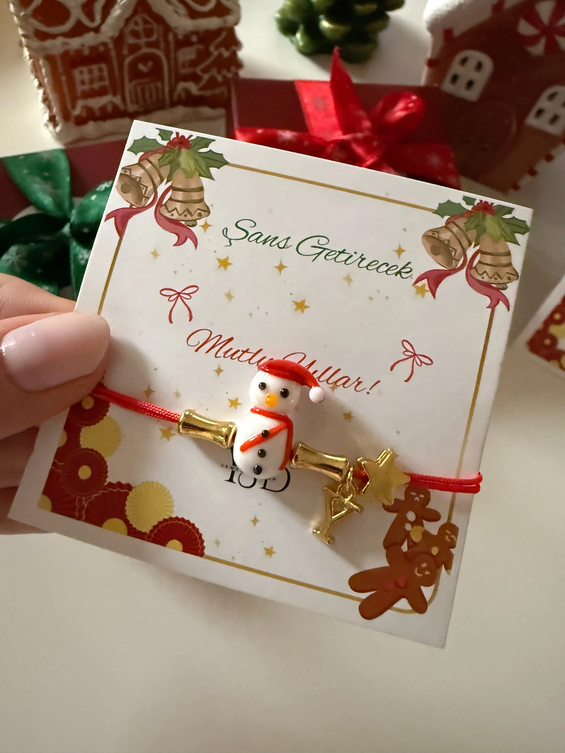 Kardan adam Yeni yıl dilek bilekliği 