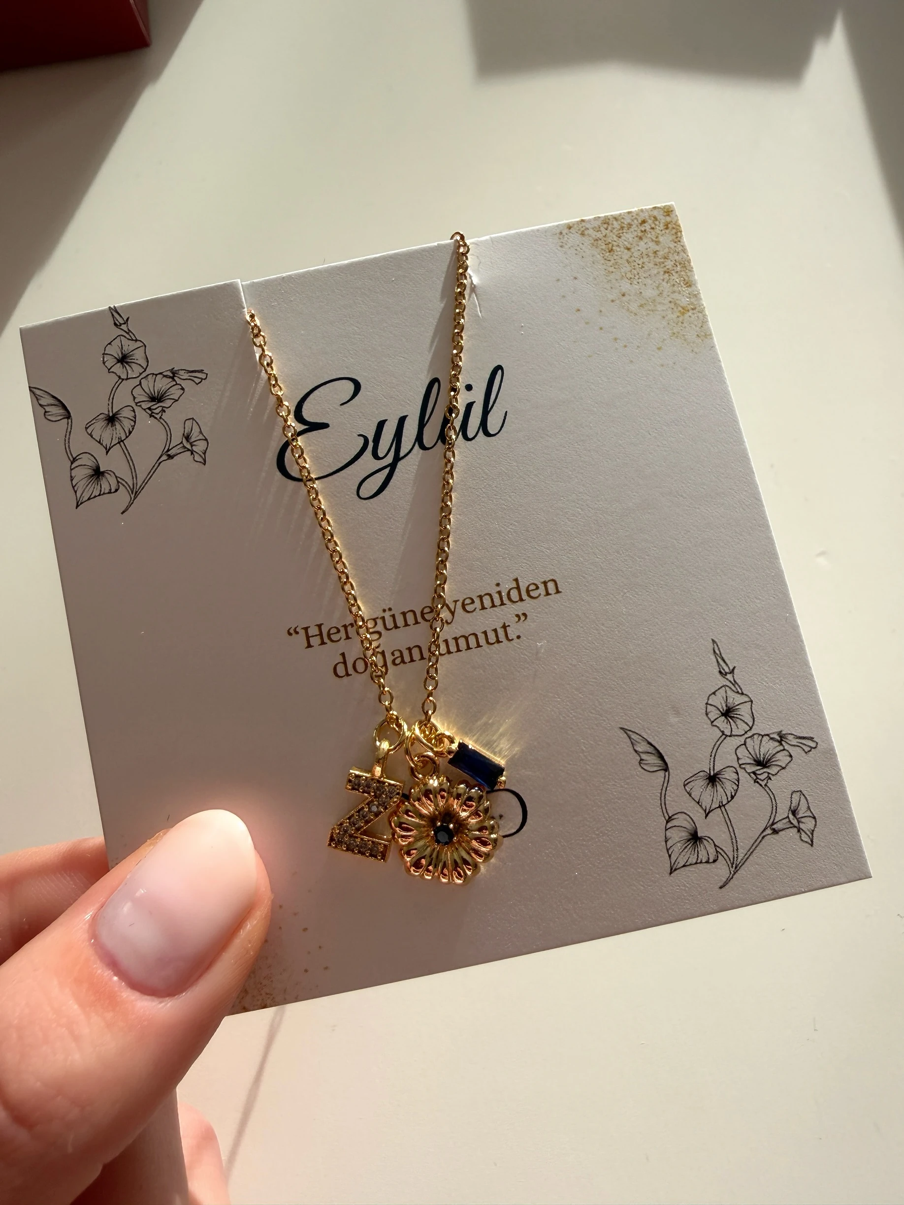 Doğum ayı çiçeği kolye | Eylül