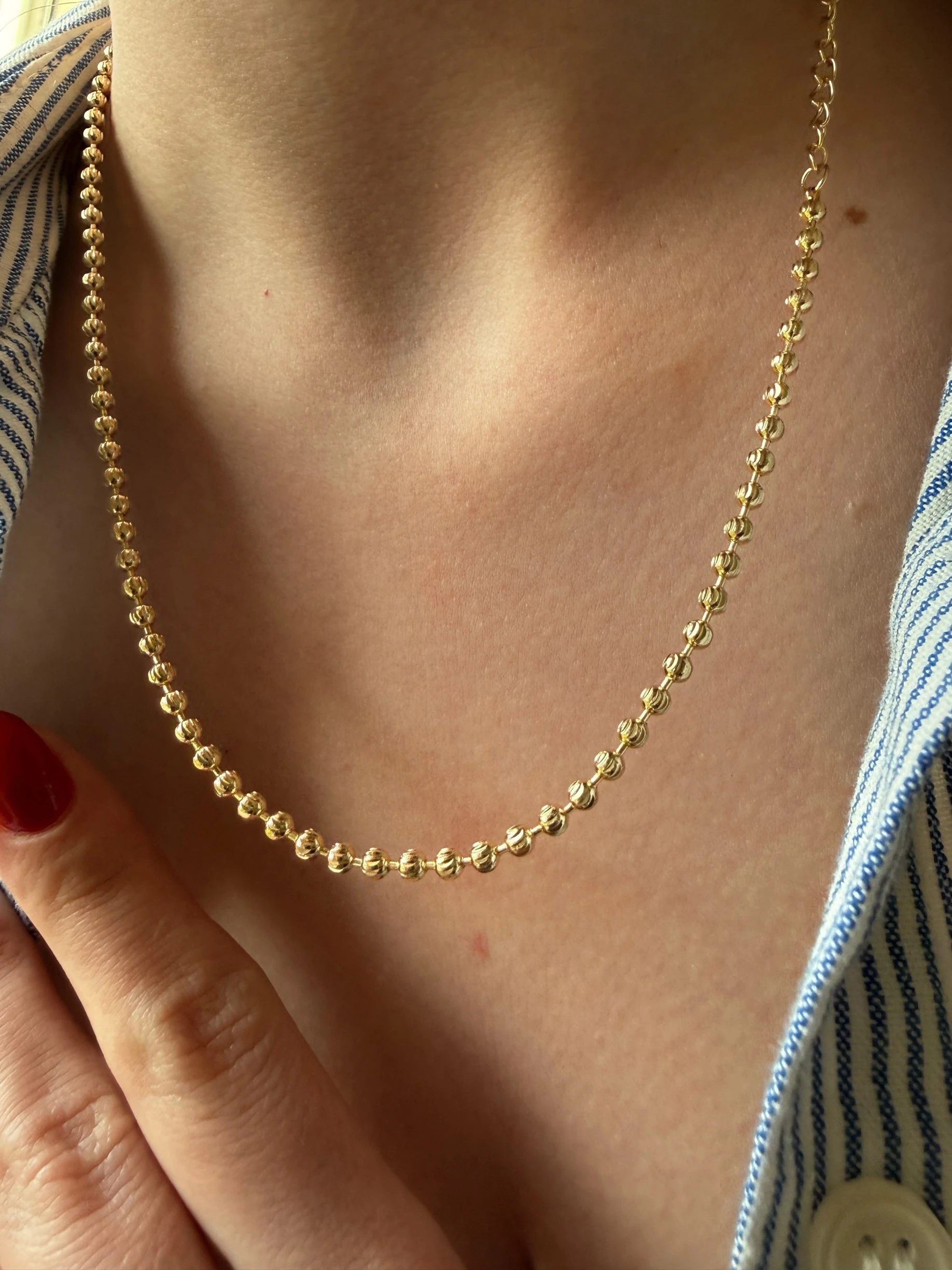 Çelik topçuk kolye