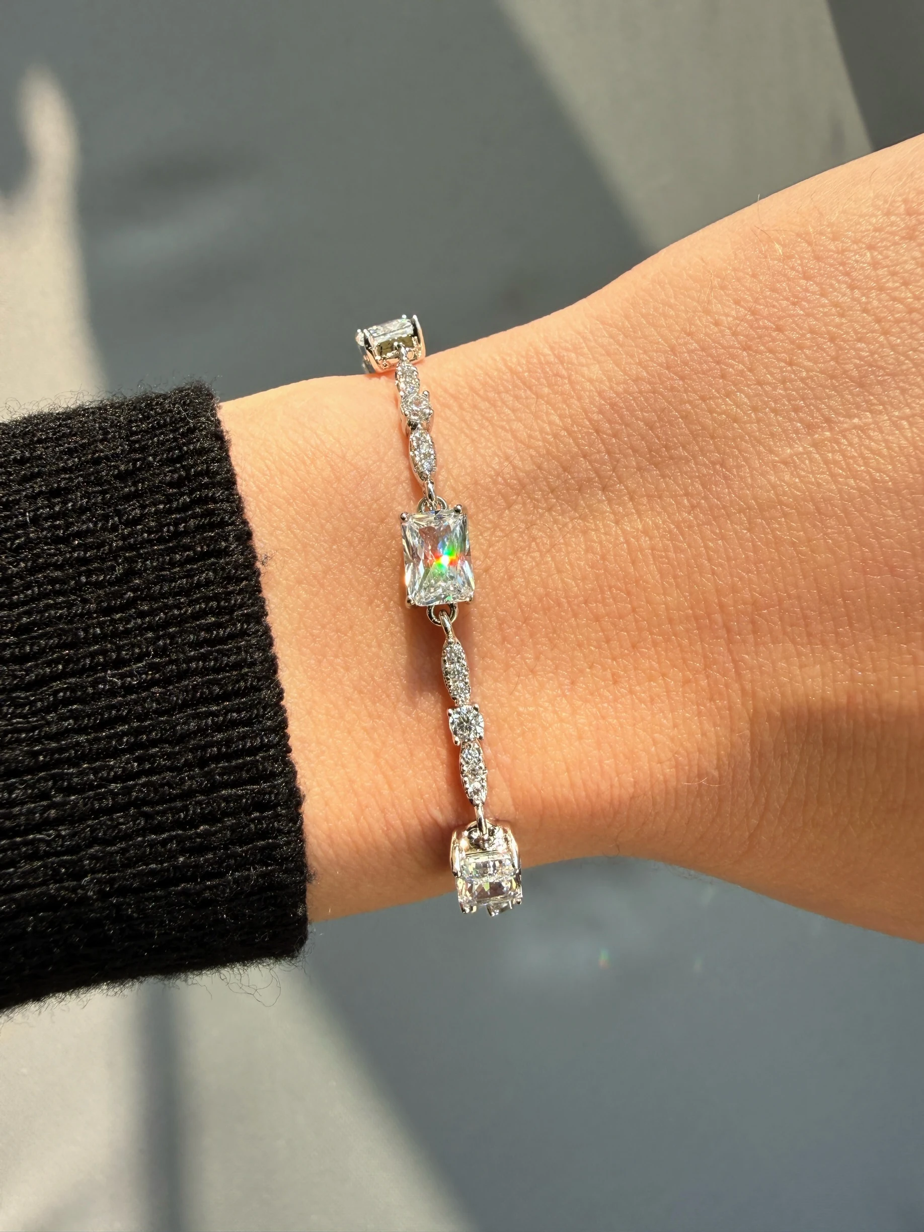 Xuping silver baget taşlı bileklik