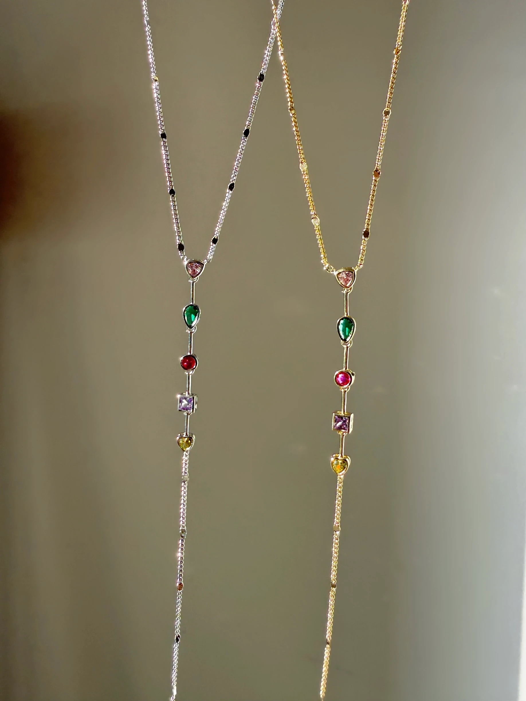 Multicolor asimetrik kolye