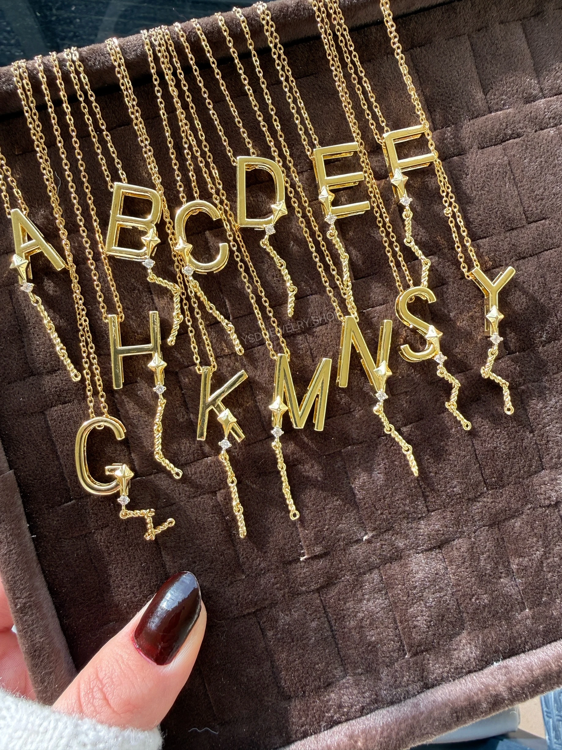 Kutup yıldızı harf kolye