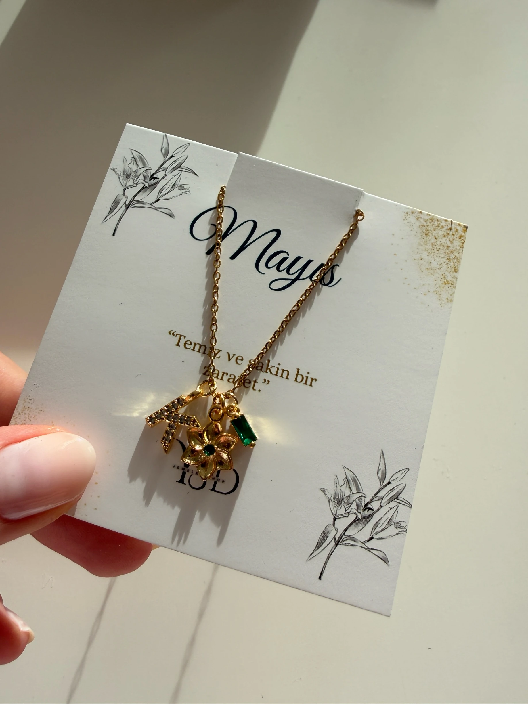 Doğum ayı çiçeği kolye |Mayıs