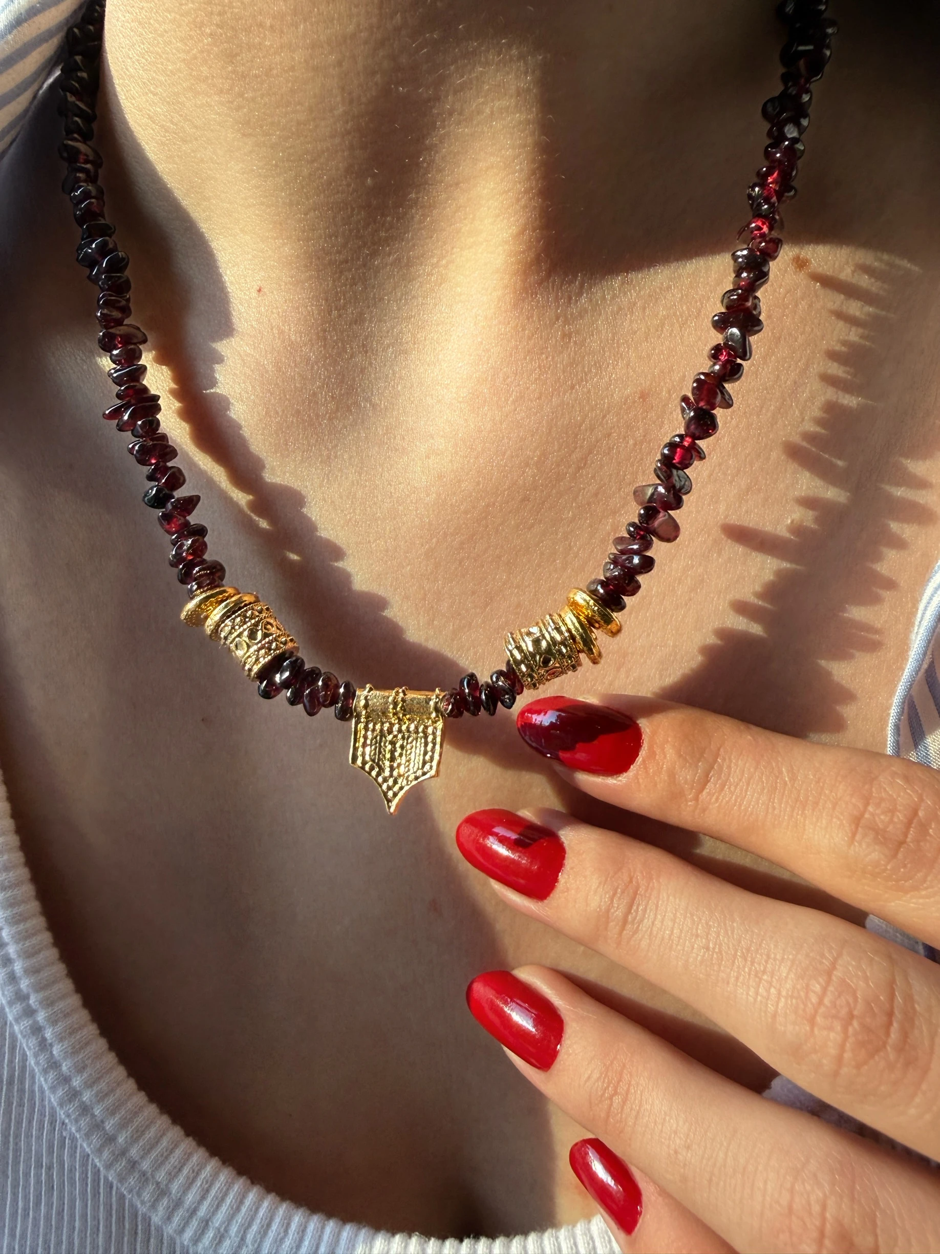 Vintage Lâl tasarım kolye