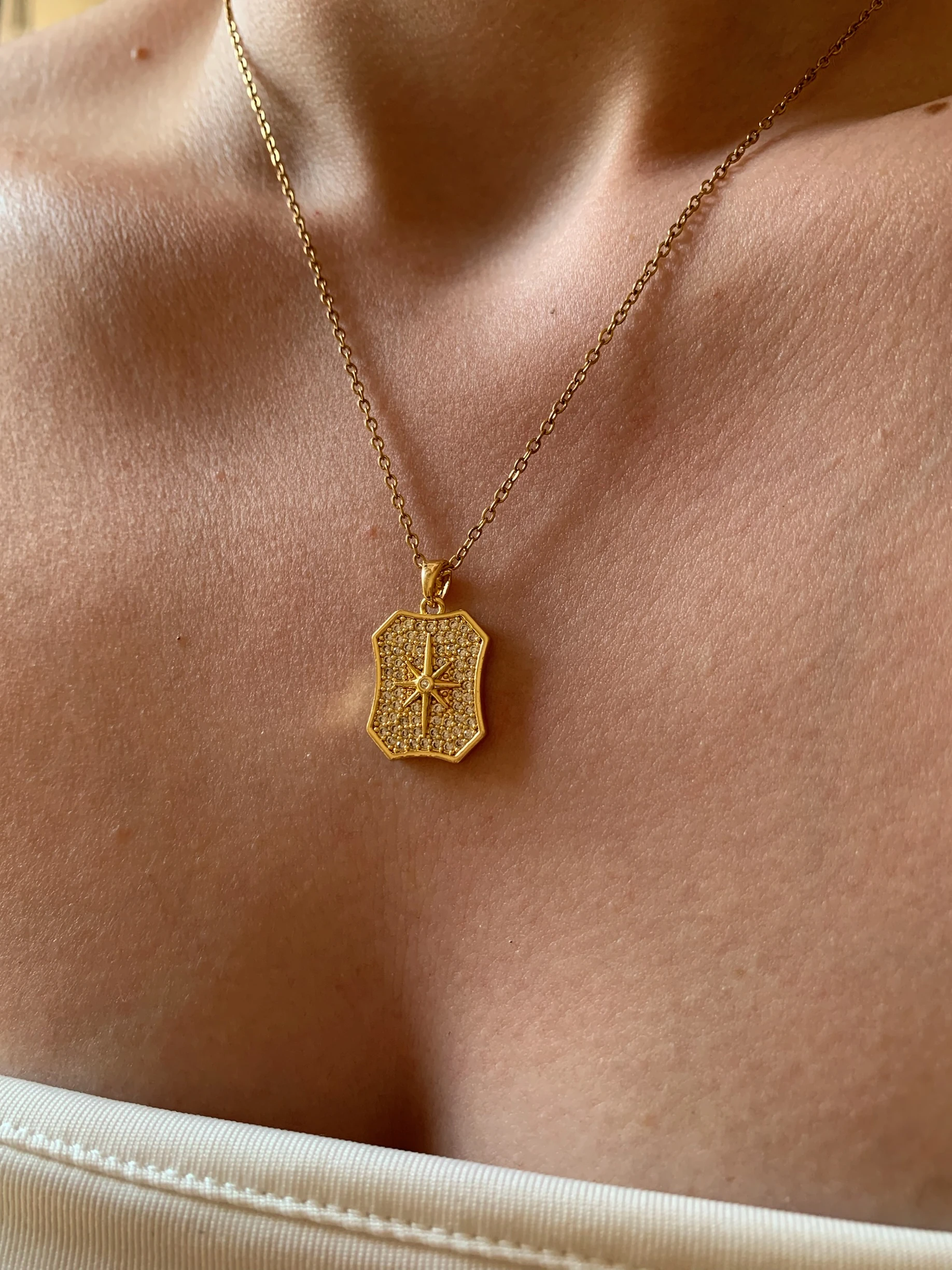 Çelik North Star Kolye