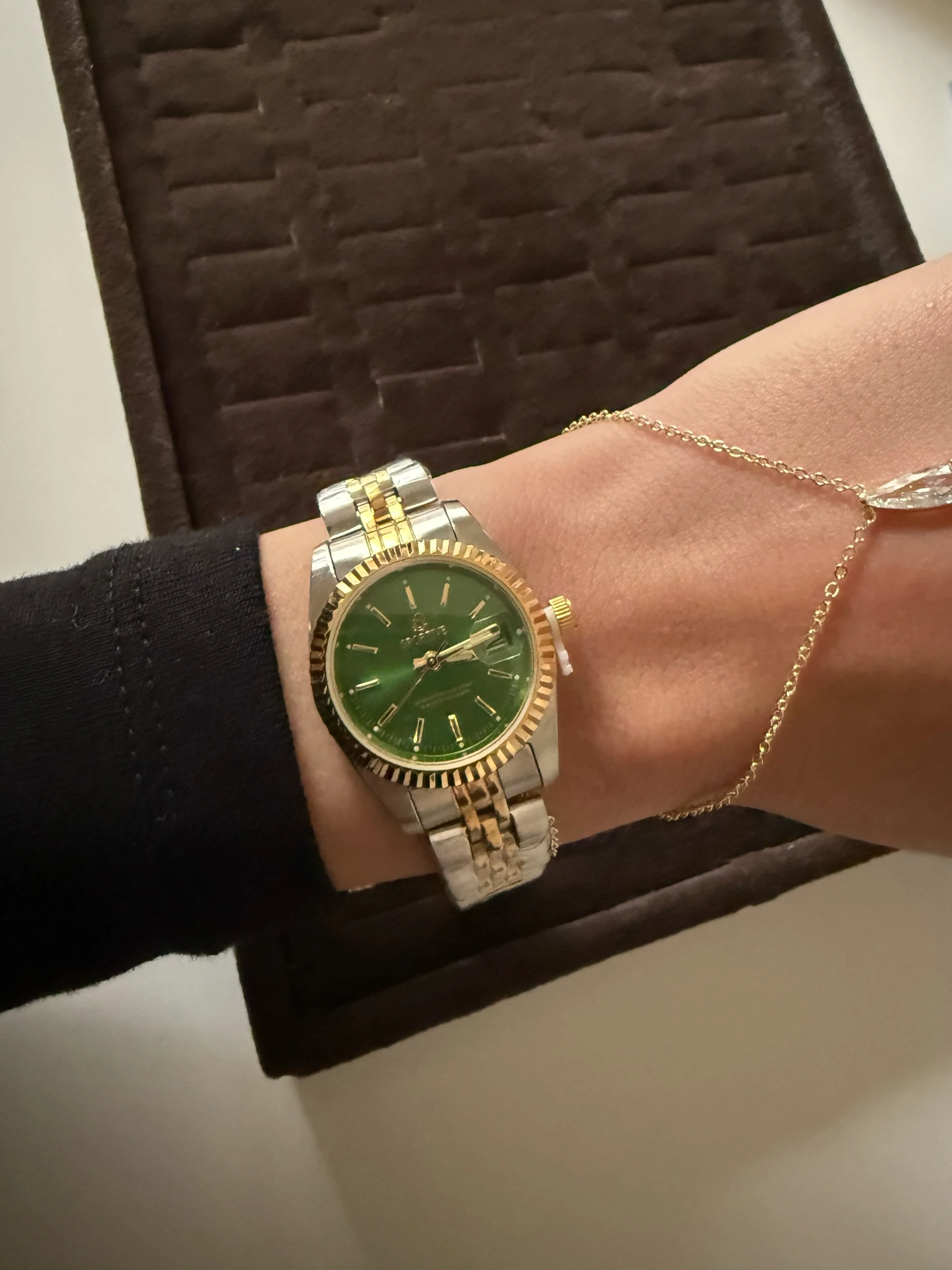Çelik saat | yeşil