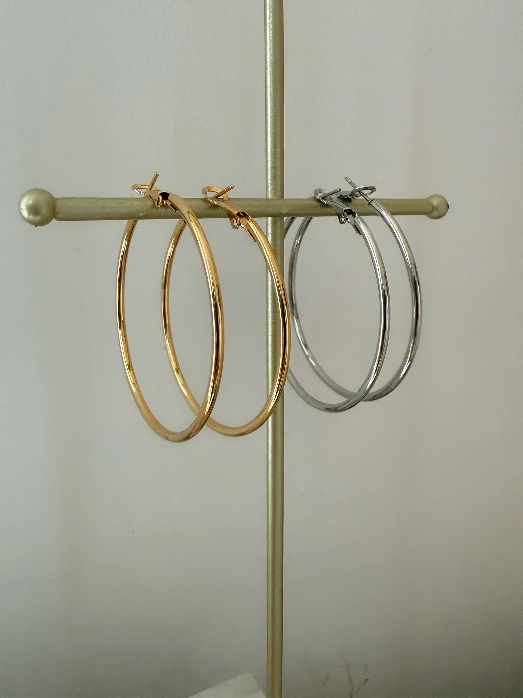 Çelik m boy ince basic halka küpe