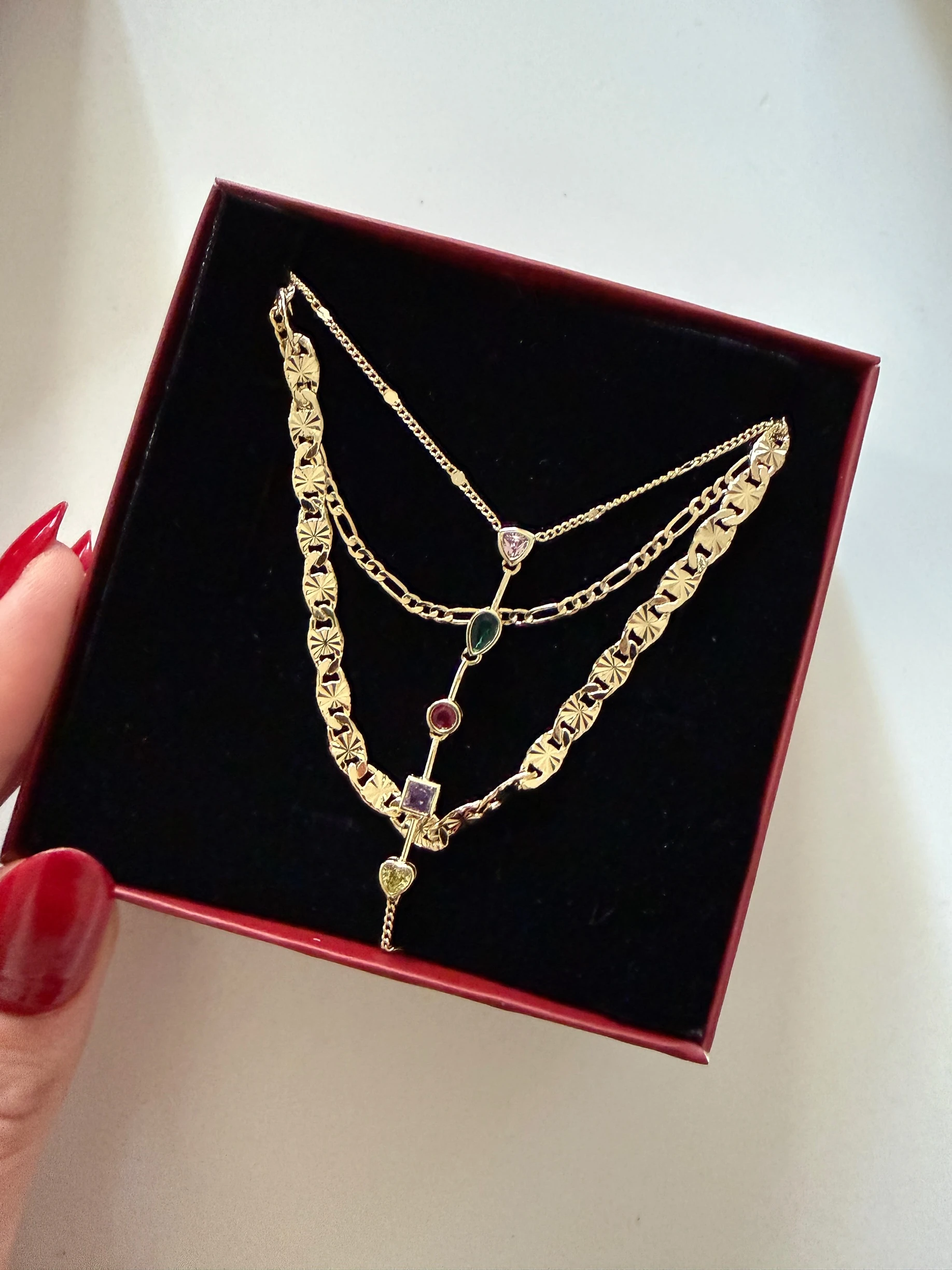 14k gold mix  Kolye Combo