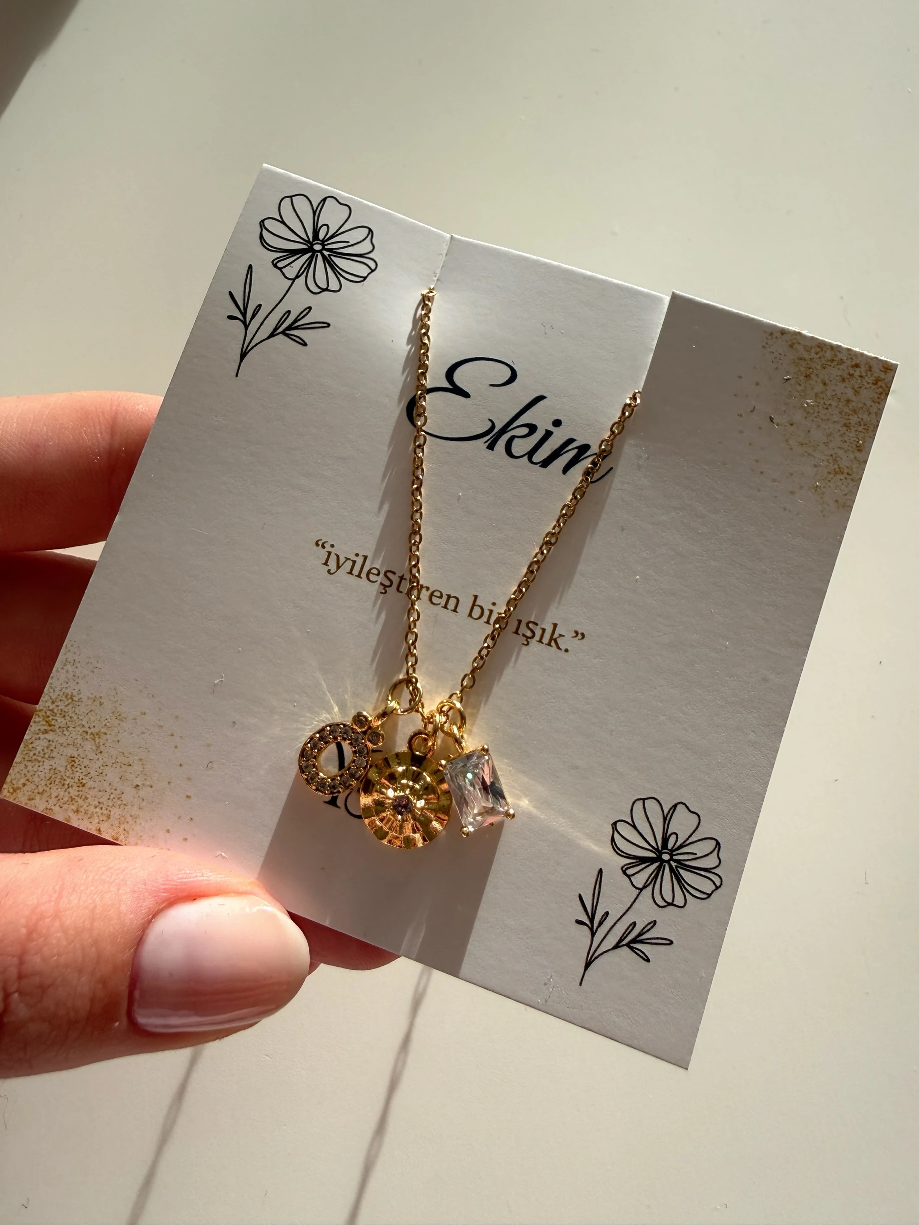 Doğum ayı çiçeği kolye | Ekim