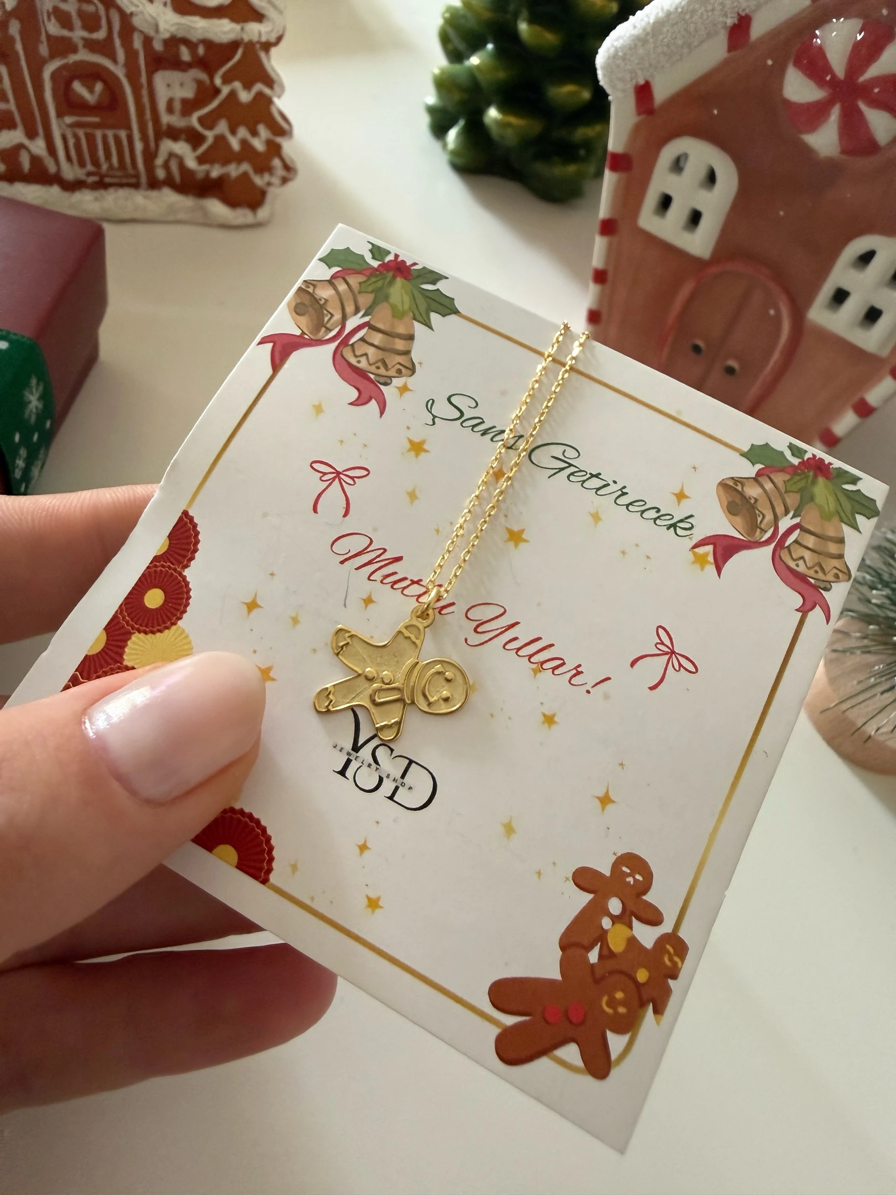 925 ayar gümüş kurabiye adam kolye