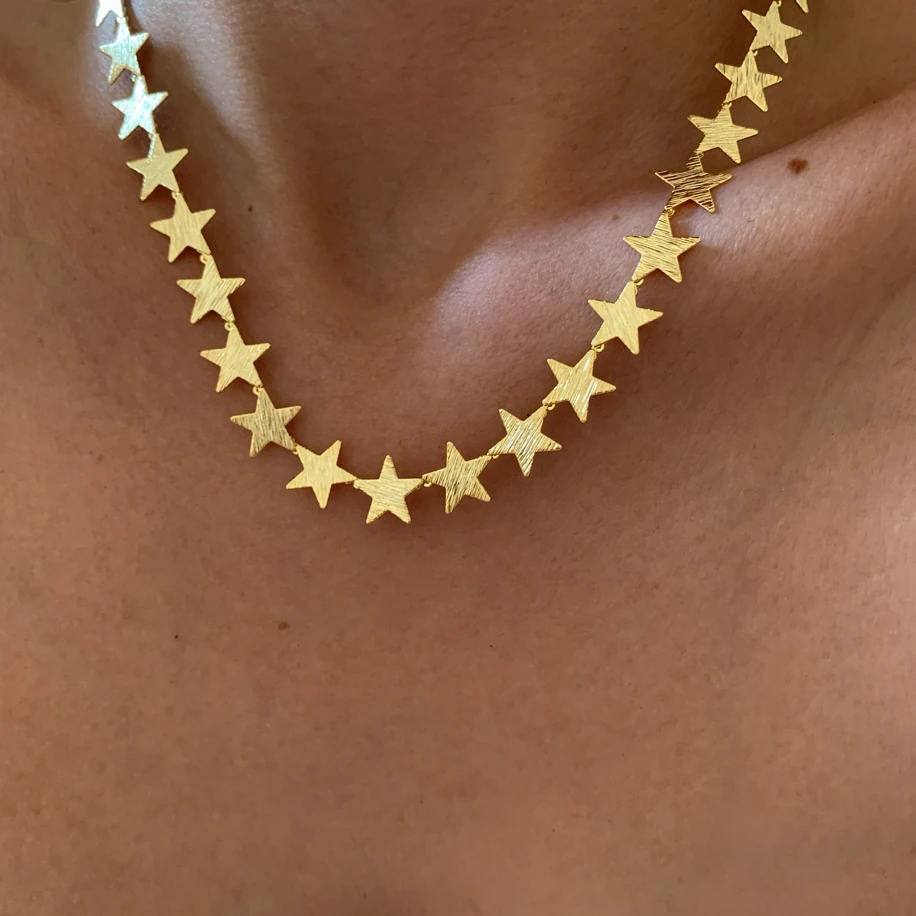 Sıralı pul yıldız choker