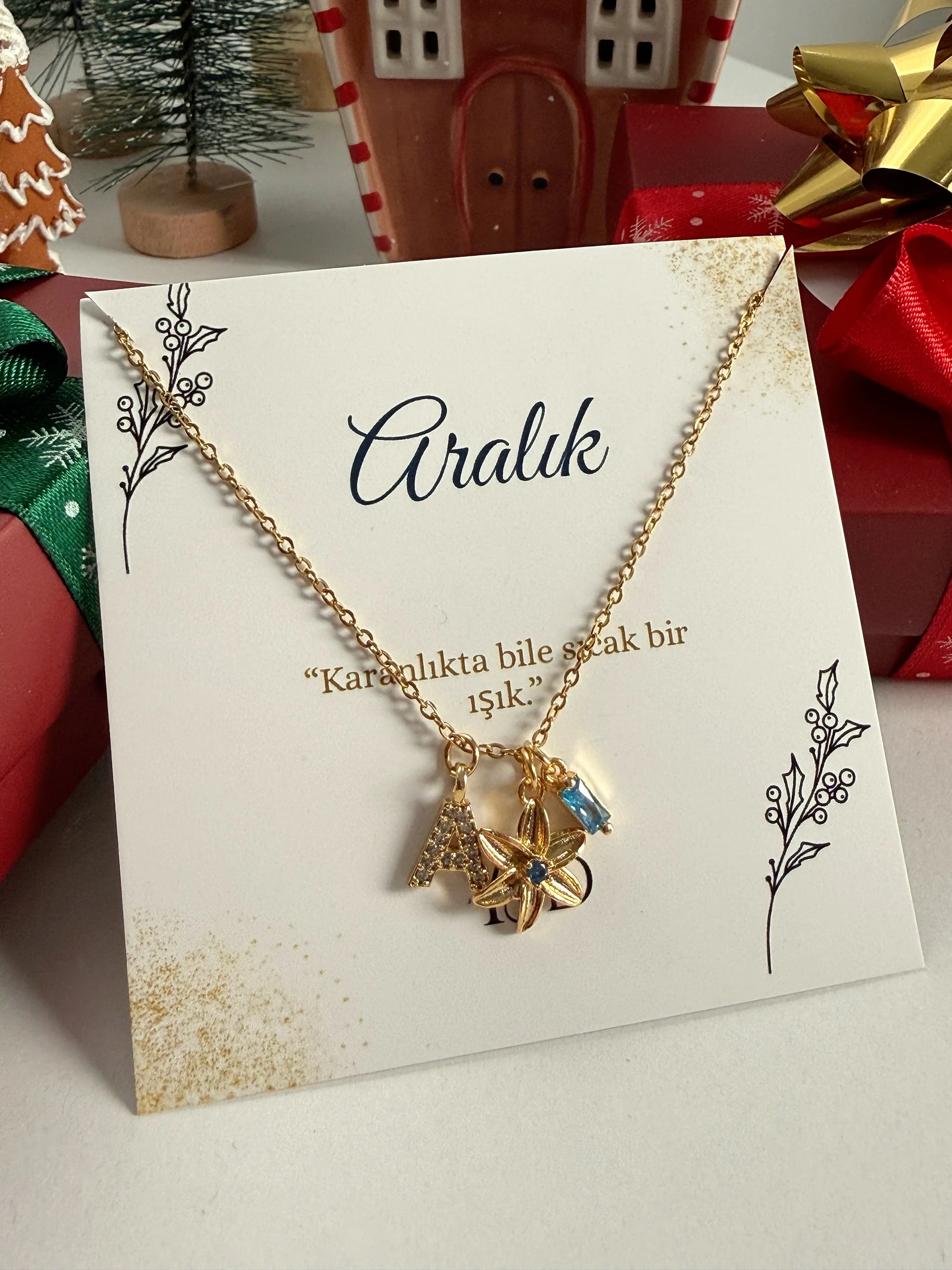 Aralık taşlı doğum ayı çiçeği