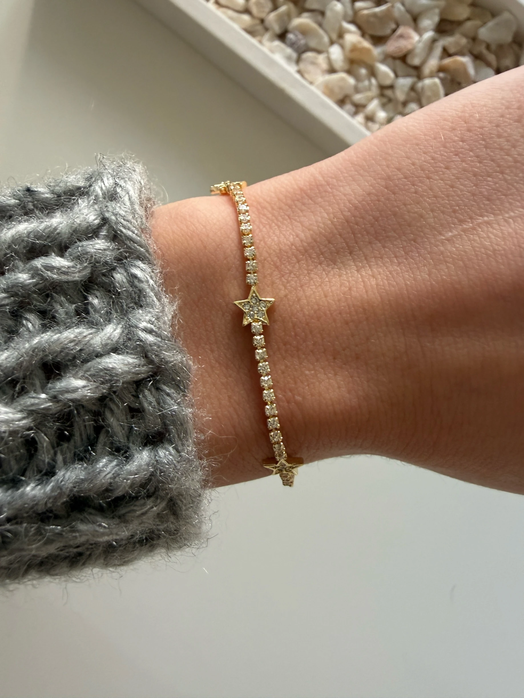 Minimal yıldız su yolu bileklik