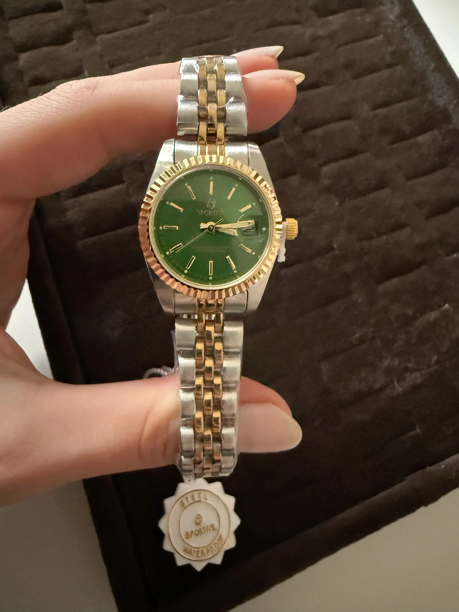 Çelik saat | yeşil