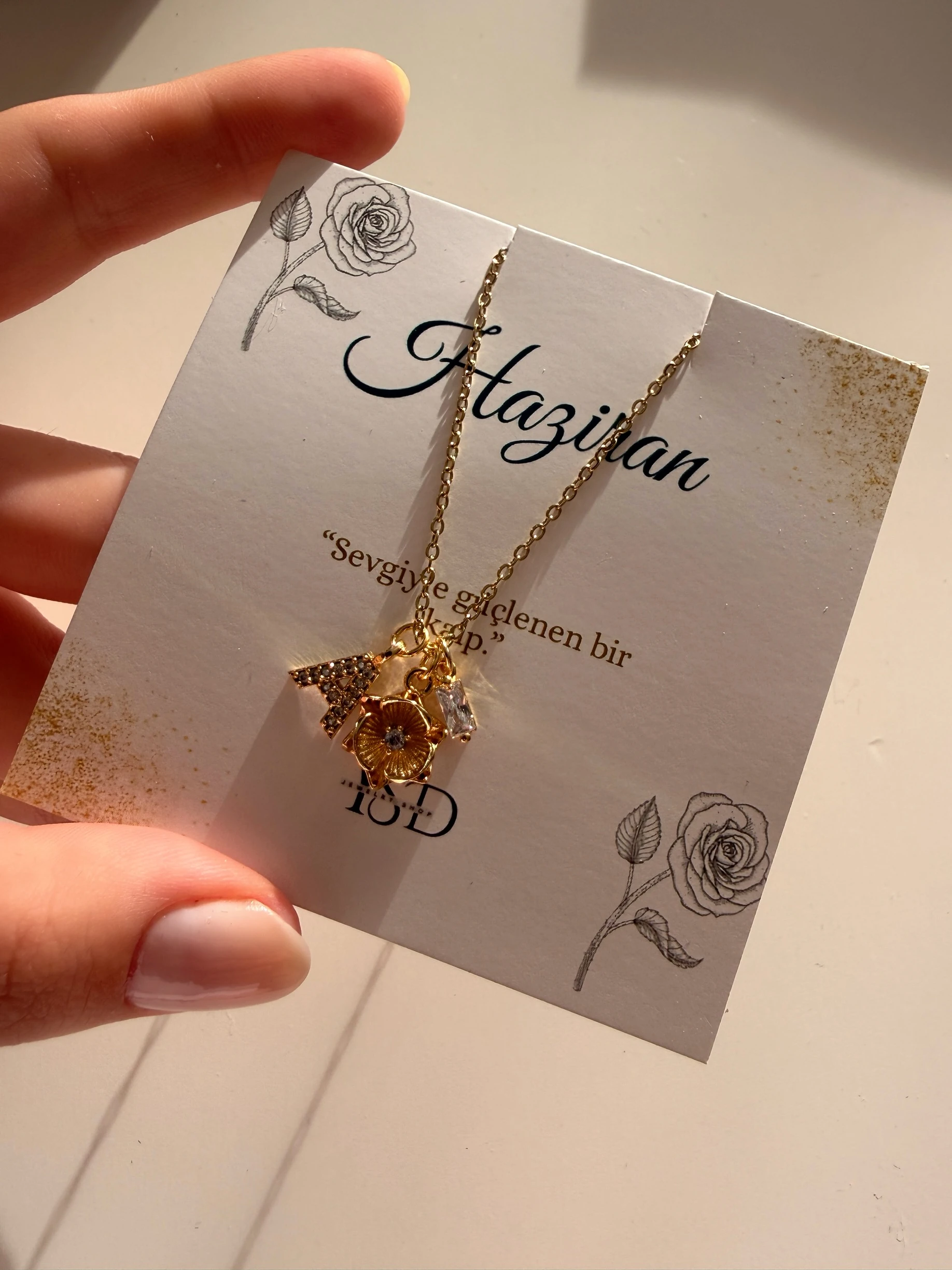 Doğum ayı çiçeği kolye | Haziran