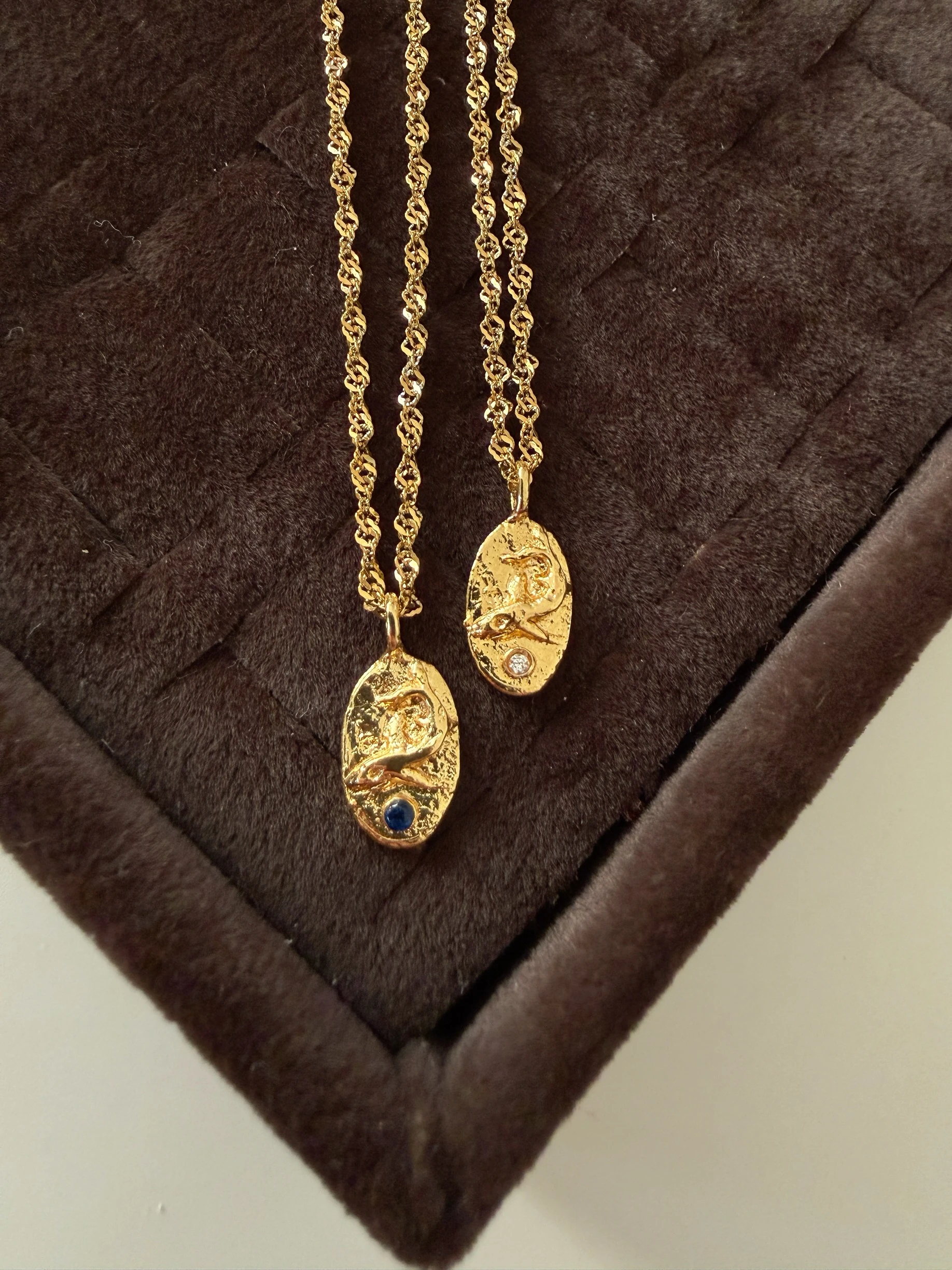 Vintage plaka balık kolye