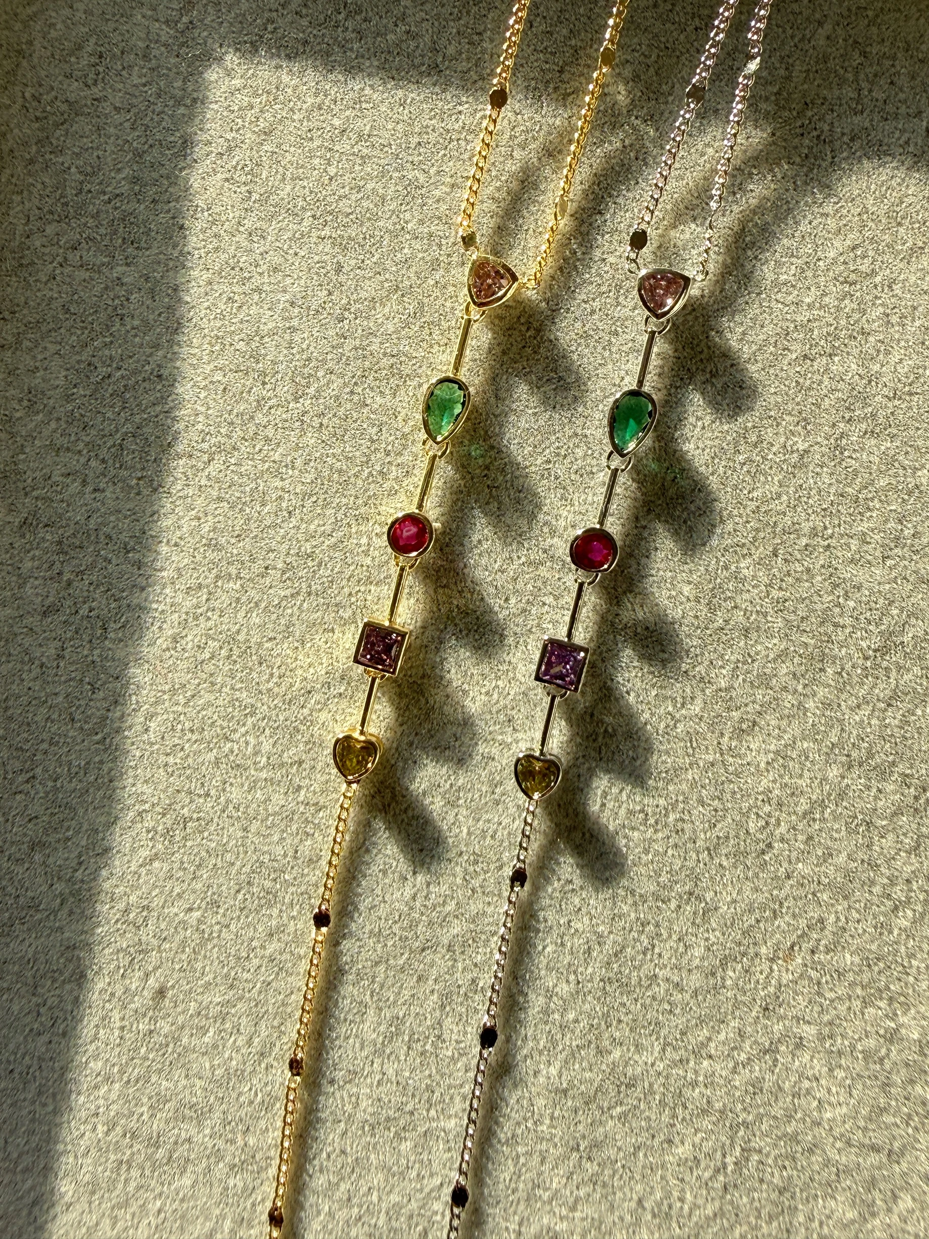 Multicolor asimetrik kolye