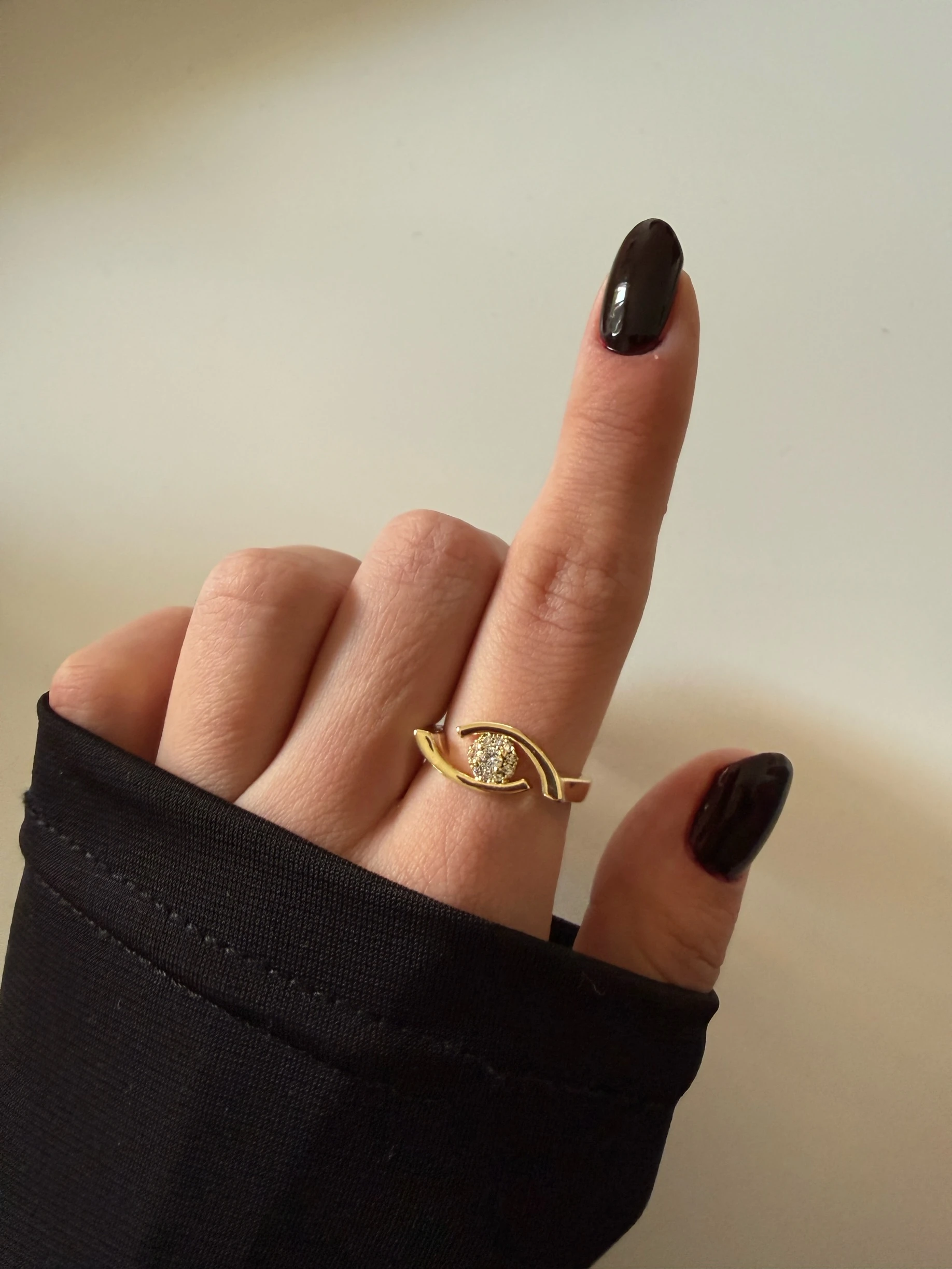 Göz motifli kristal yüzük