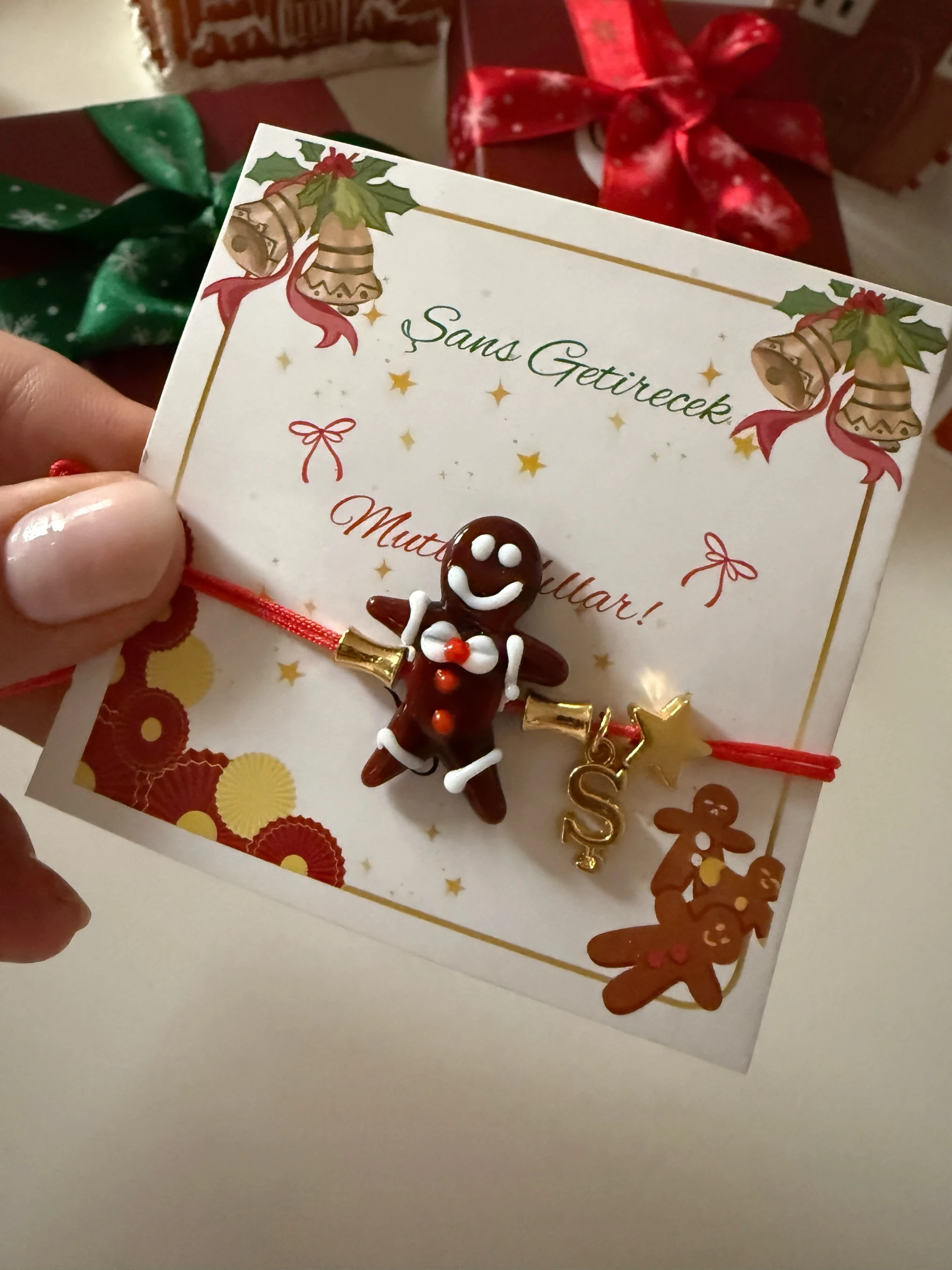 Kurabiye adam Yeni yıl dilek bilekliği 