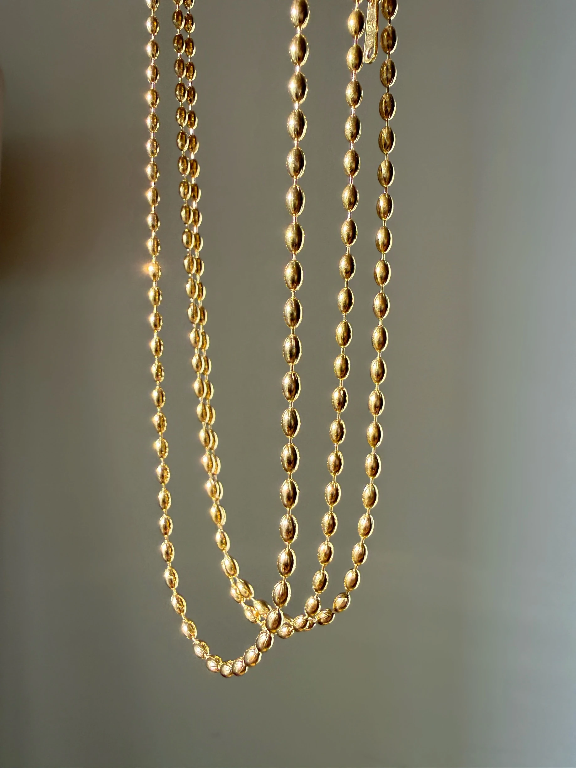 Çelik mini arpa boncuk kolye