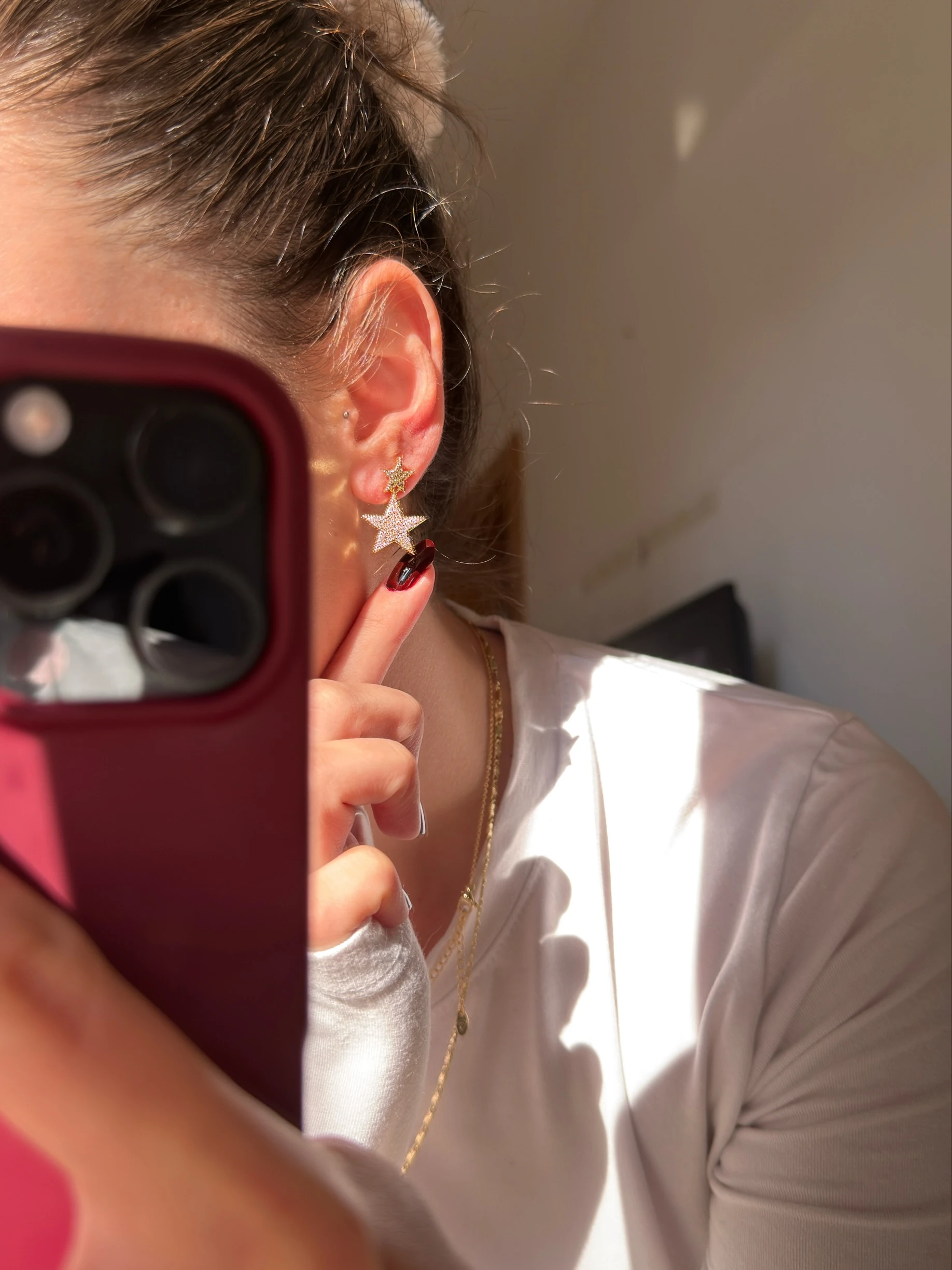 Full zirkon taşlı mini yıldız küpe