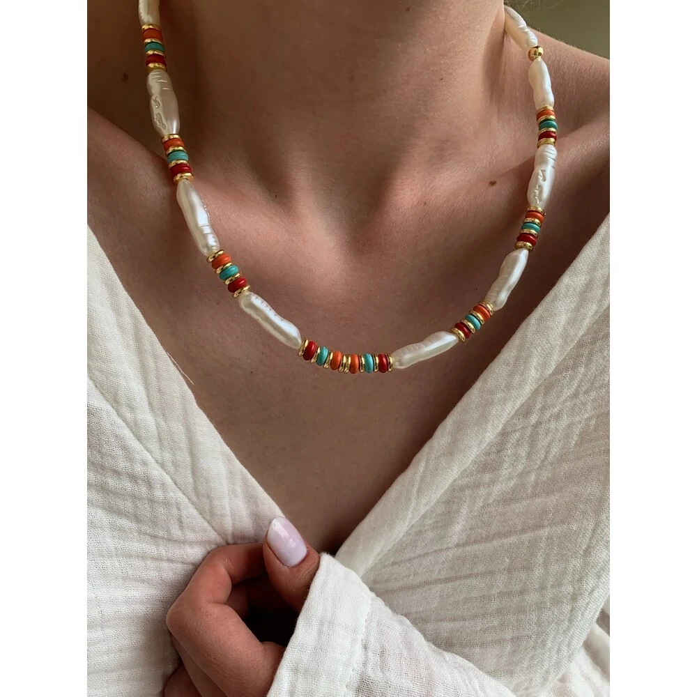 Bohem iri inci kolye