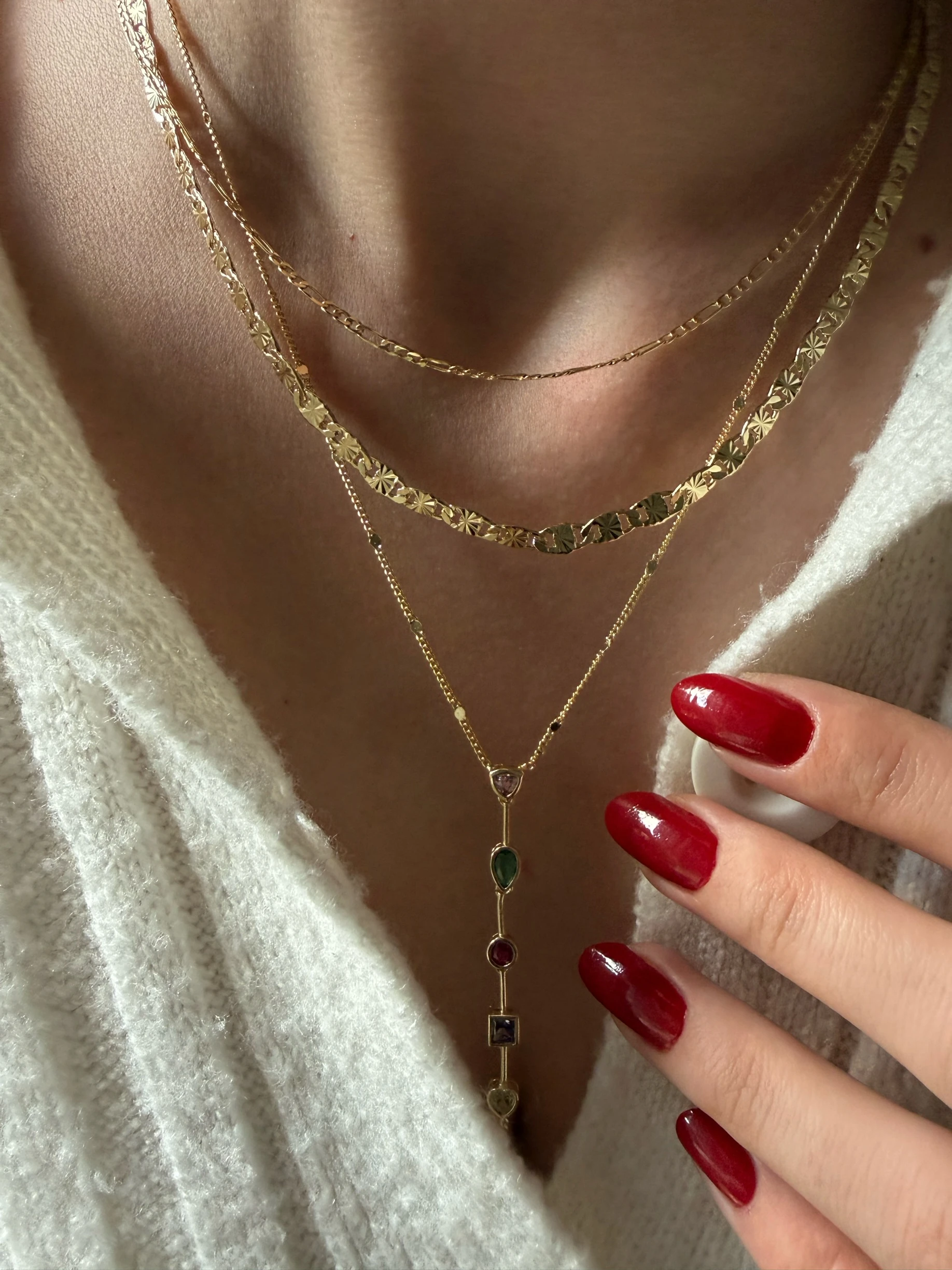 14k gold mix  Kolye Combo