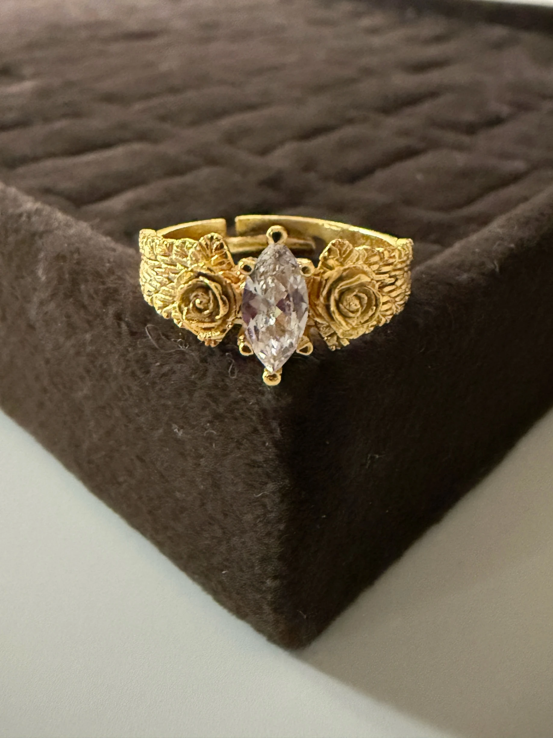 Vintage kristal yüzük