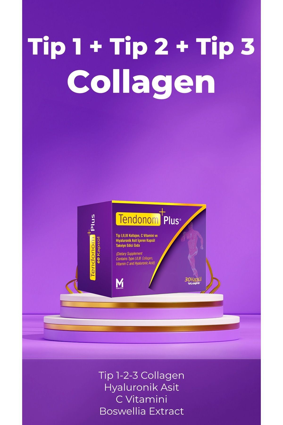 Tendonom Plus Tip 1-2-3 Kolajen 30 V-Kapsül