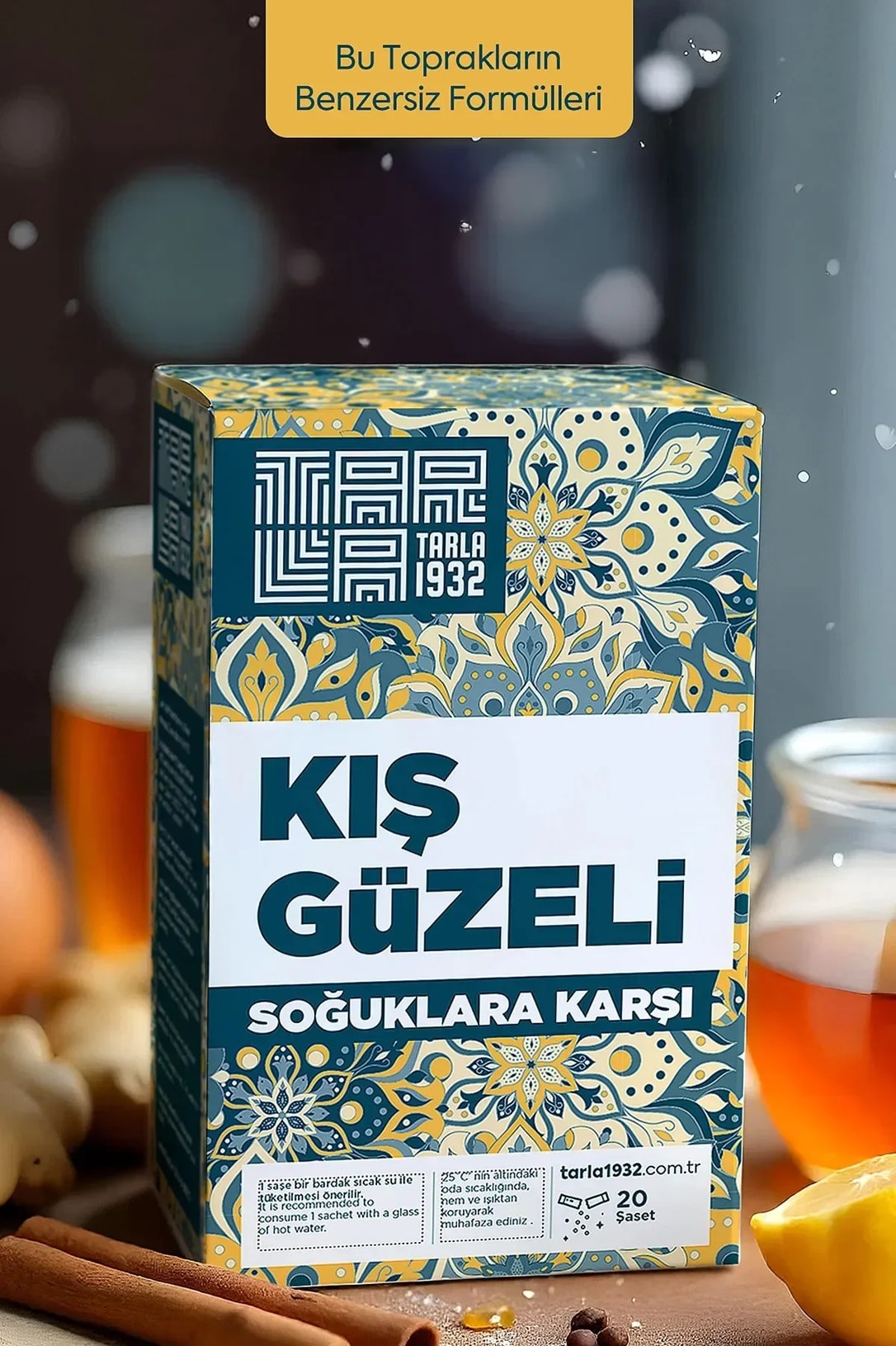 Tarla 1932 Kış Güzeli | Kışa Özel Bitkisel Çay Karışımı | 20’li Poşet - Benzersiz Bitki Formülleri