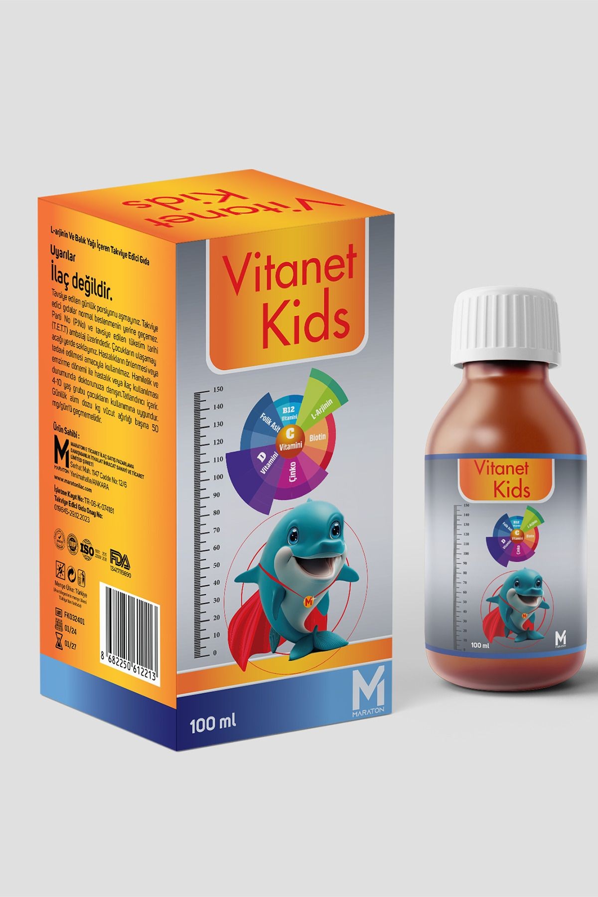 Vitanet Kids Balık Yağı + Multivitamin Şurup 100 ml