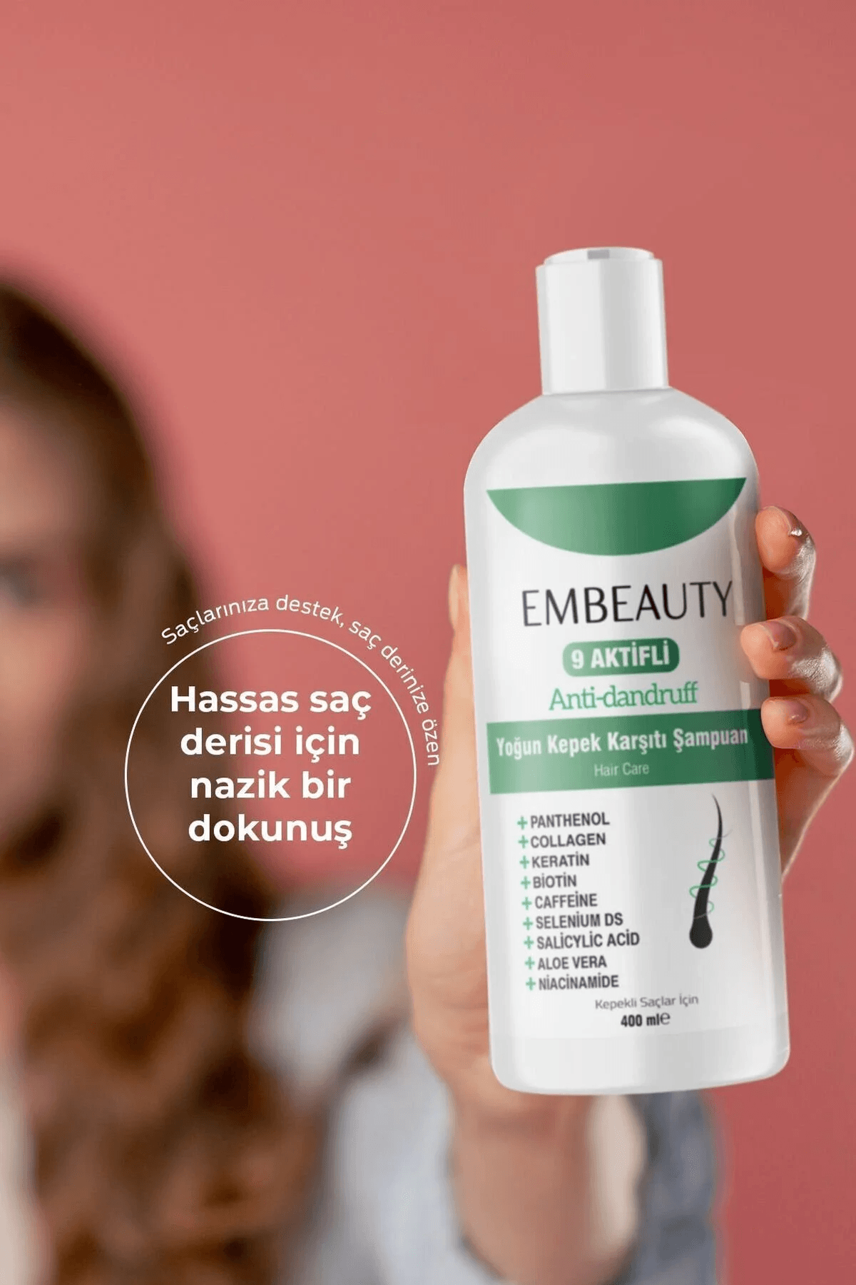 EMBEAUTY 9 Aktifli Kepek Karşıtı Tuzsuz Sampuan 400 ml