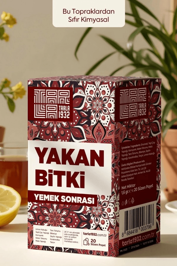 Tarla 1932 Yakan Bitki Çayı | Doğal Bitki Karışımı | Sıfır Kimyasal Özel Bitki Formülleri