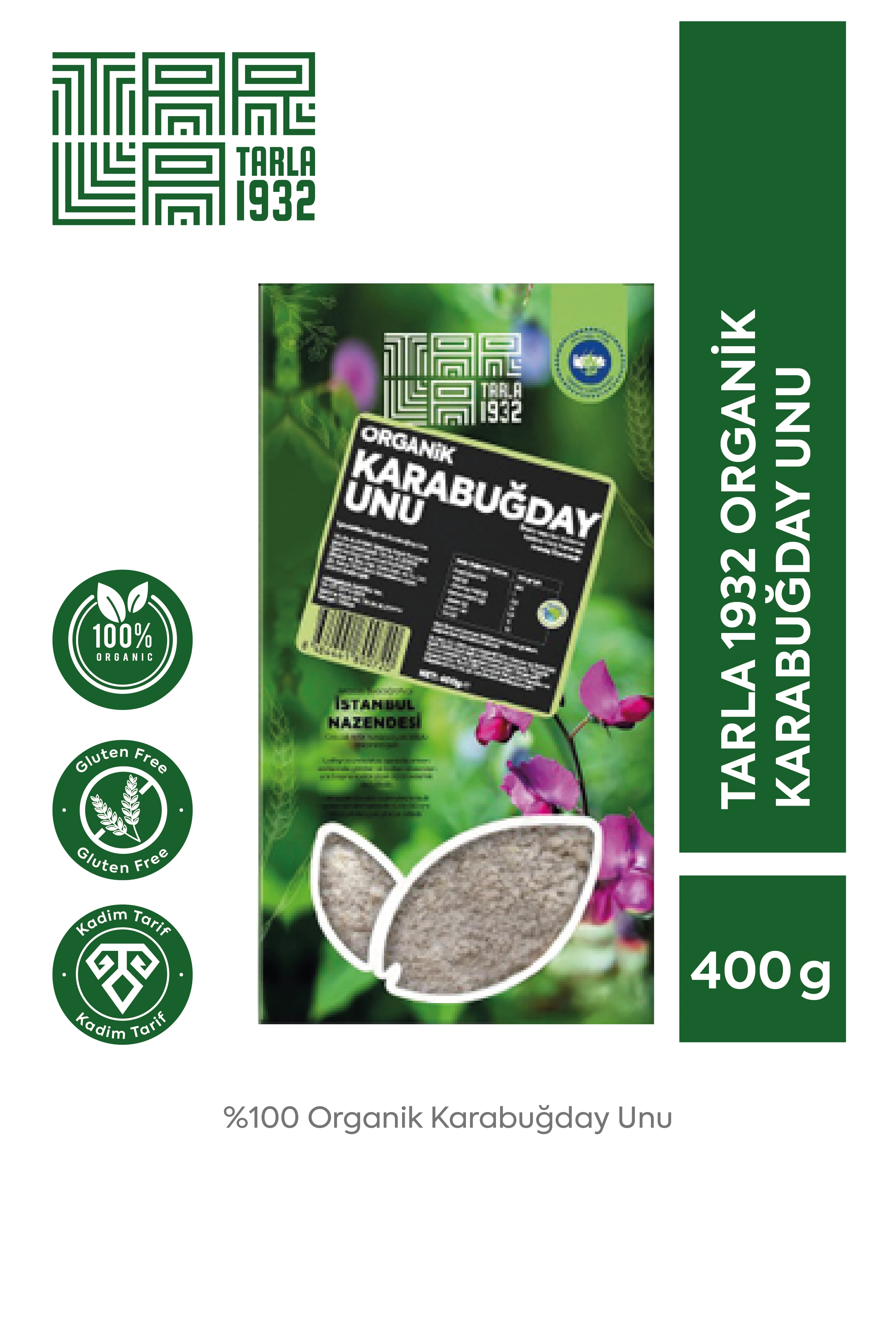 Tarla 1932 Organik Karabuğday Unu | Doğal & Katkısız | 400 gr