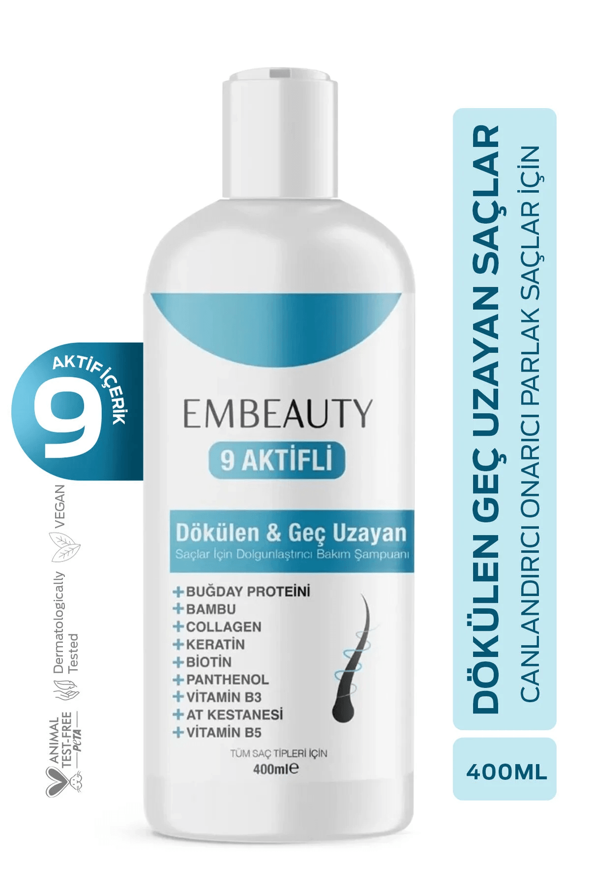 EMBEAUTY Kolajen Ve Keratin Saç Dökülmesine Karşı Şampuan 400 ml