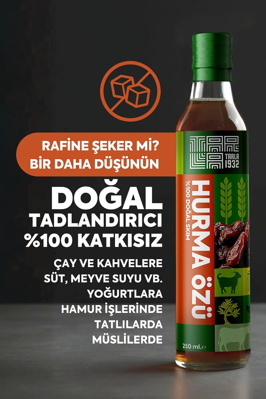 Tarla 1932 Hurma Özü | Soğuk Sıkım, Doğal & Katkısız | 250 ml