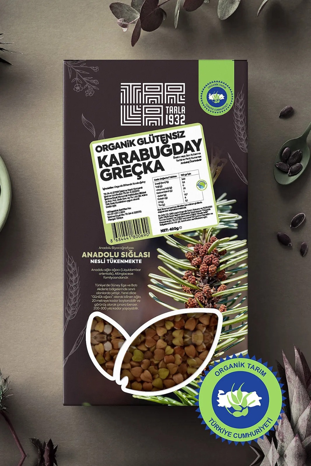 Tarla 1932 Organik Glutensiz Karabuğday (Greçka) | Doğal & Katkısız | 400 gr