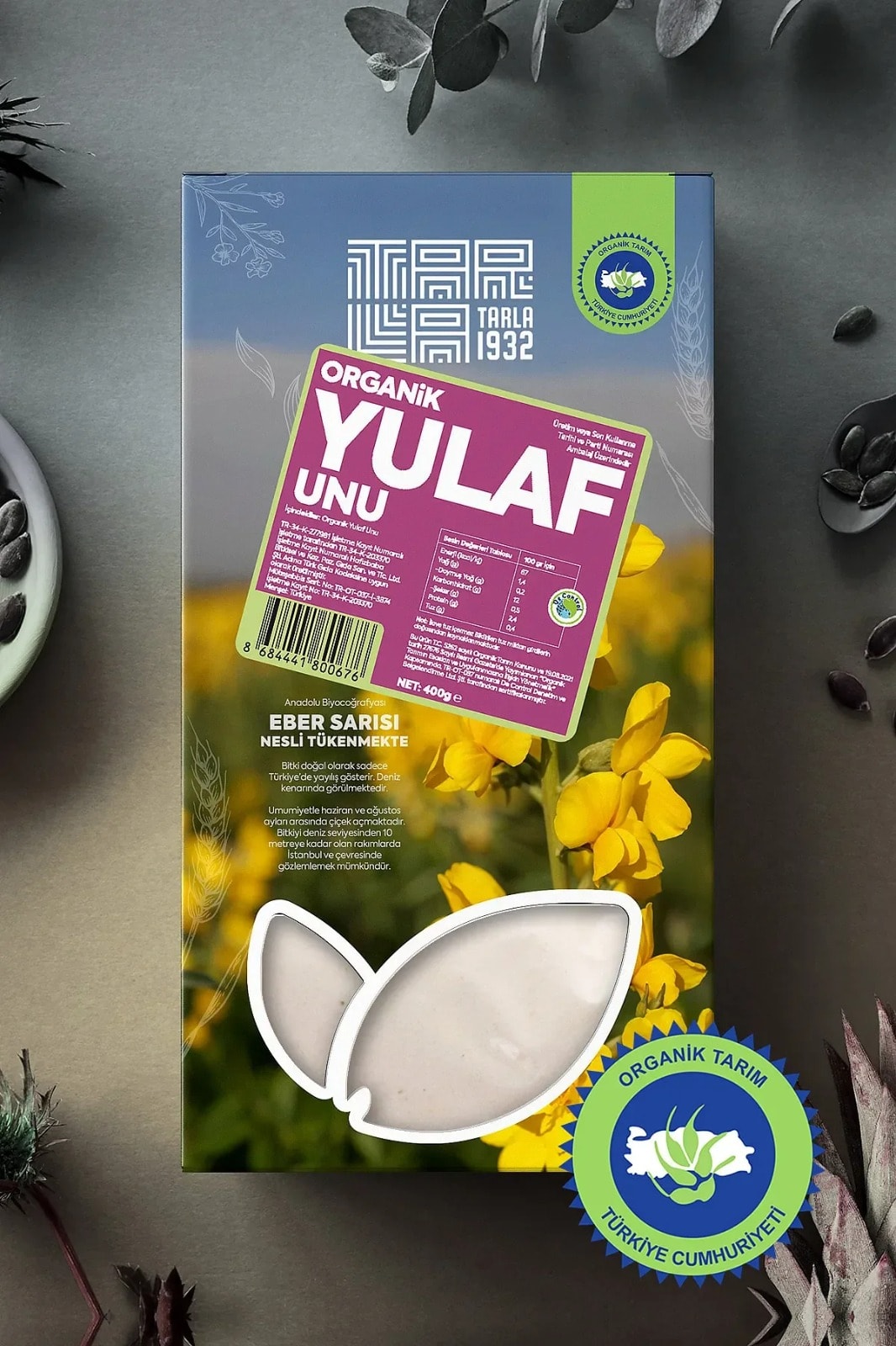 Tarla 1932 Organik Yulaf Unu | Katkısız & Doğal | 400 gr