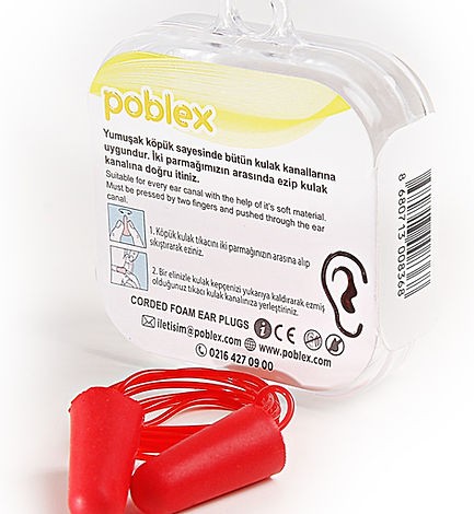 Poblex İpli Köpük Kulak Tıkacı