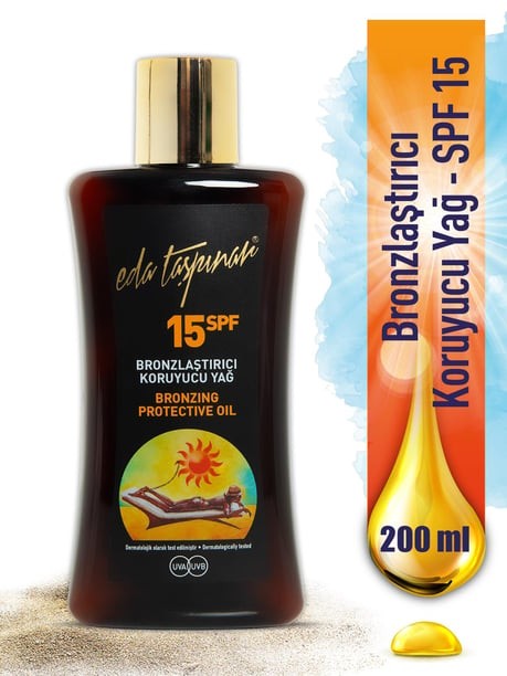 Eda Taşpınar Bronzlaştırıcı Koruyucu Yağ SPF15 200 Ml