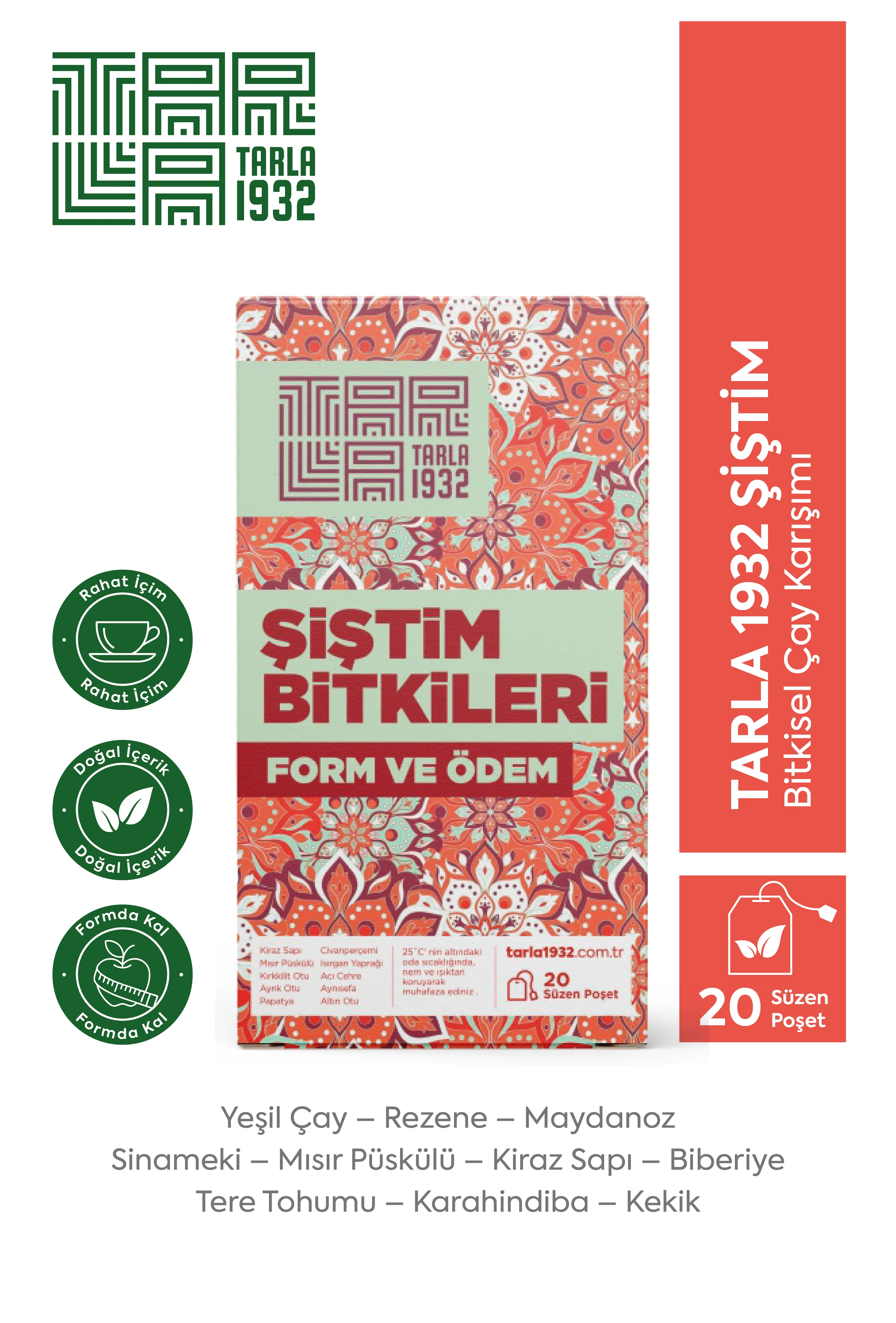 Tarla 1932 Şiştim Çayı- Yemek Sonrası İçin Özel Bitki Formülleri - Sıfır Kimyasal