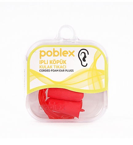 Poblex İpli Köpük Kulak Tıkacı