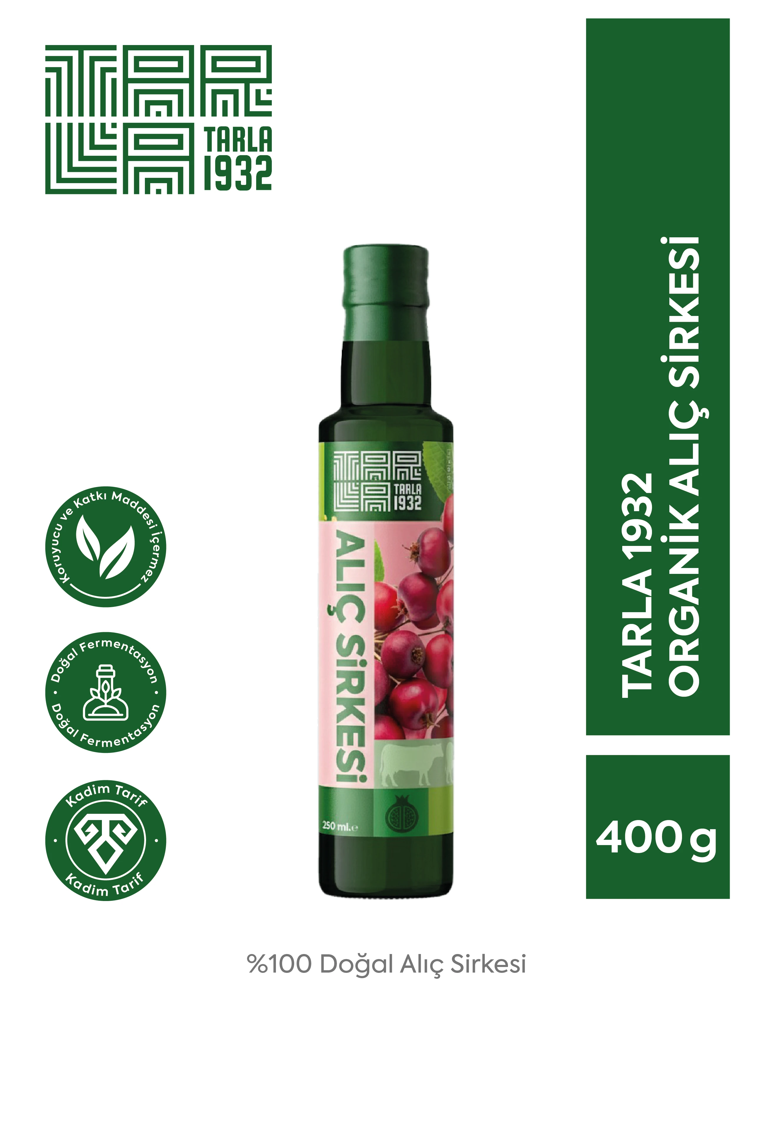 Tarla 1932 Alıç Sirkesi 250 ml | Doğal Fermente Sirke