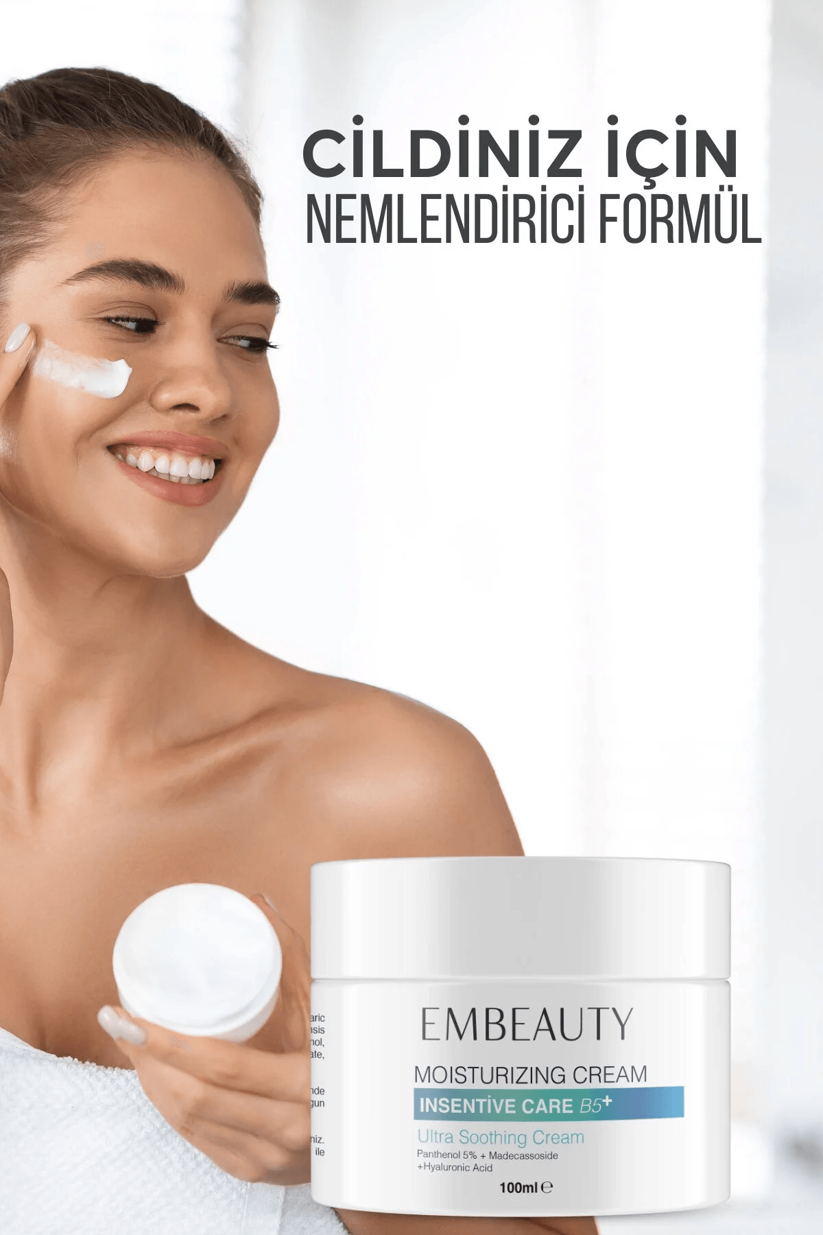 EMBEAUTY Hyalüronik Asit ve Panthenol İçerikli Yoğun Nemlendirici Krem