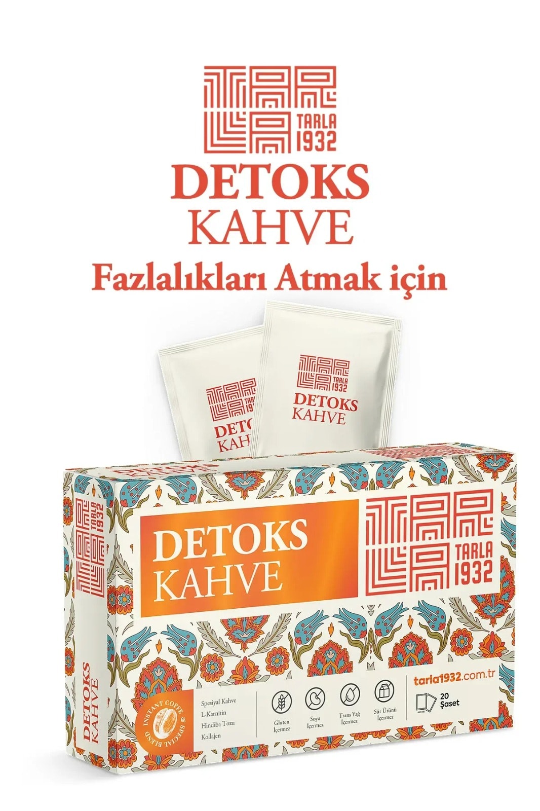 Tarla 1932 Detoks Kahve - Spesiyal Kahve, L-Karnitin, Hindiba Ve Kolajen - 20 Saşe