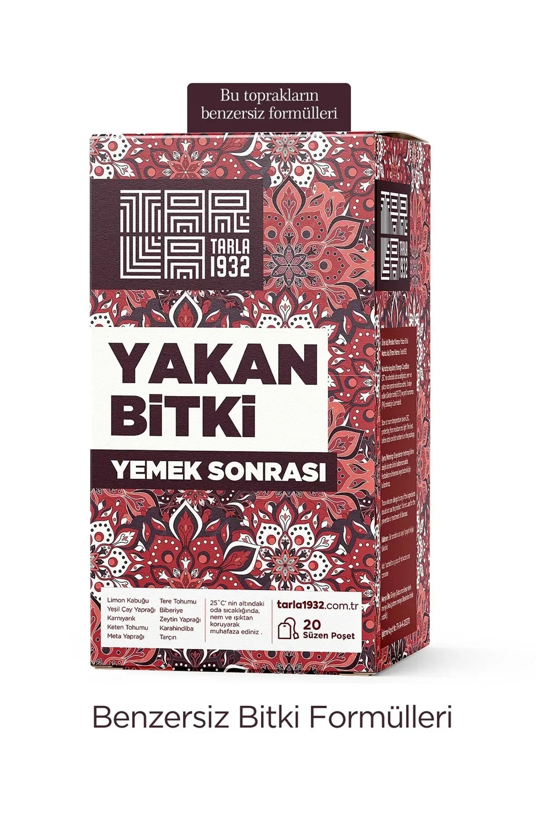Tarla 1932 Yakan Bitki Çayı | Doğal Bitki Karışımı | Sıfır Kimyasal Özel Bitki Formülleri
