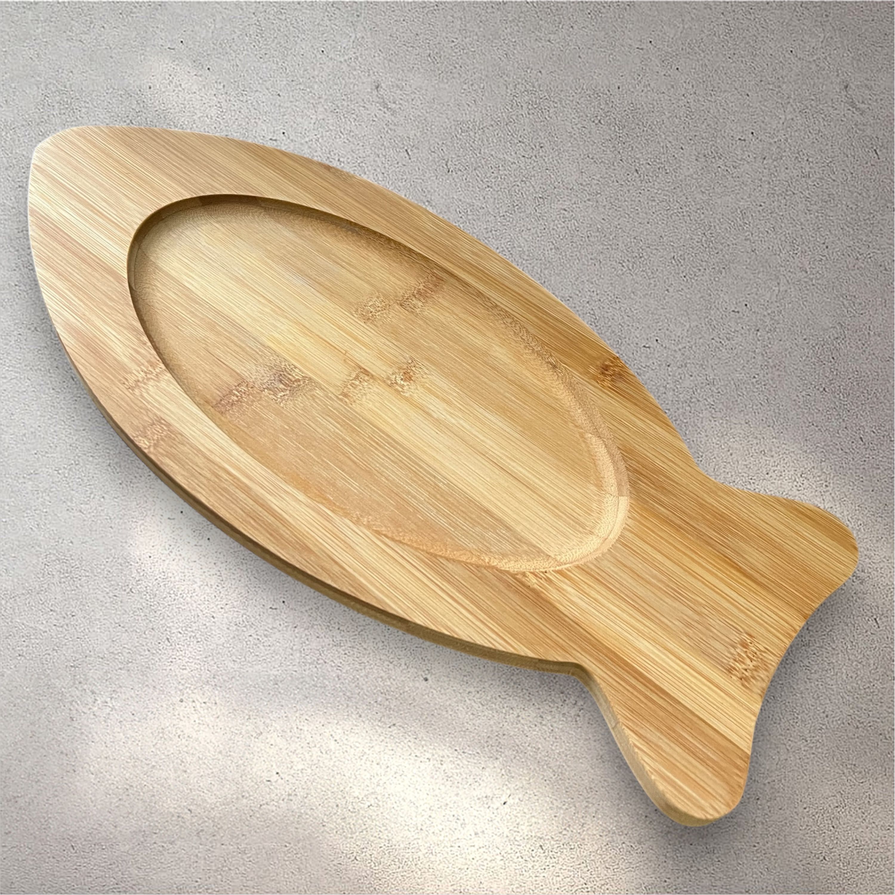 Handmade Bamboo Fish-Shaped Serving and Cutting Board – Elegant and Natural Serving Platter