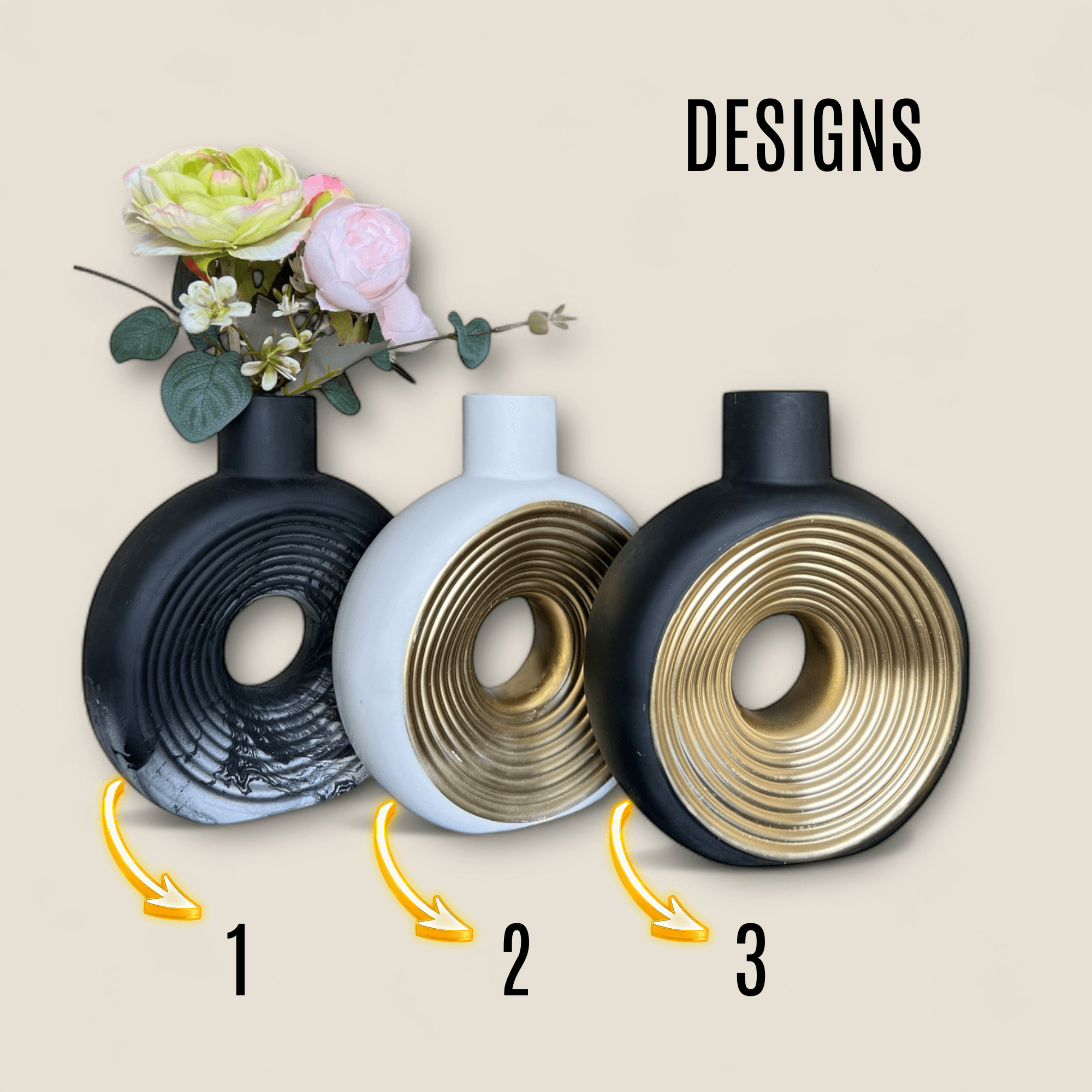 El Yapımı Beton İskandinav Vazo | Minimalist Dekor | Çift Renkli Taş Tozu Vazo | Modern Ev Aksesuarı