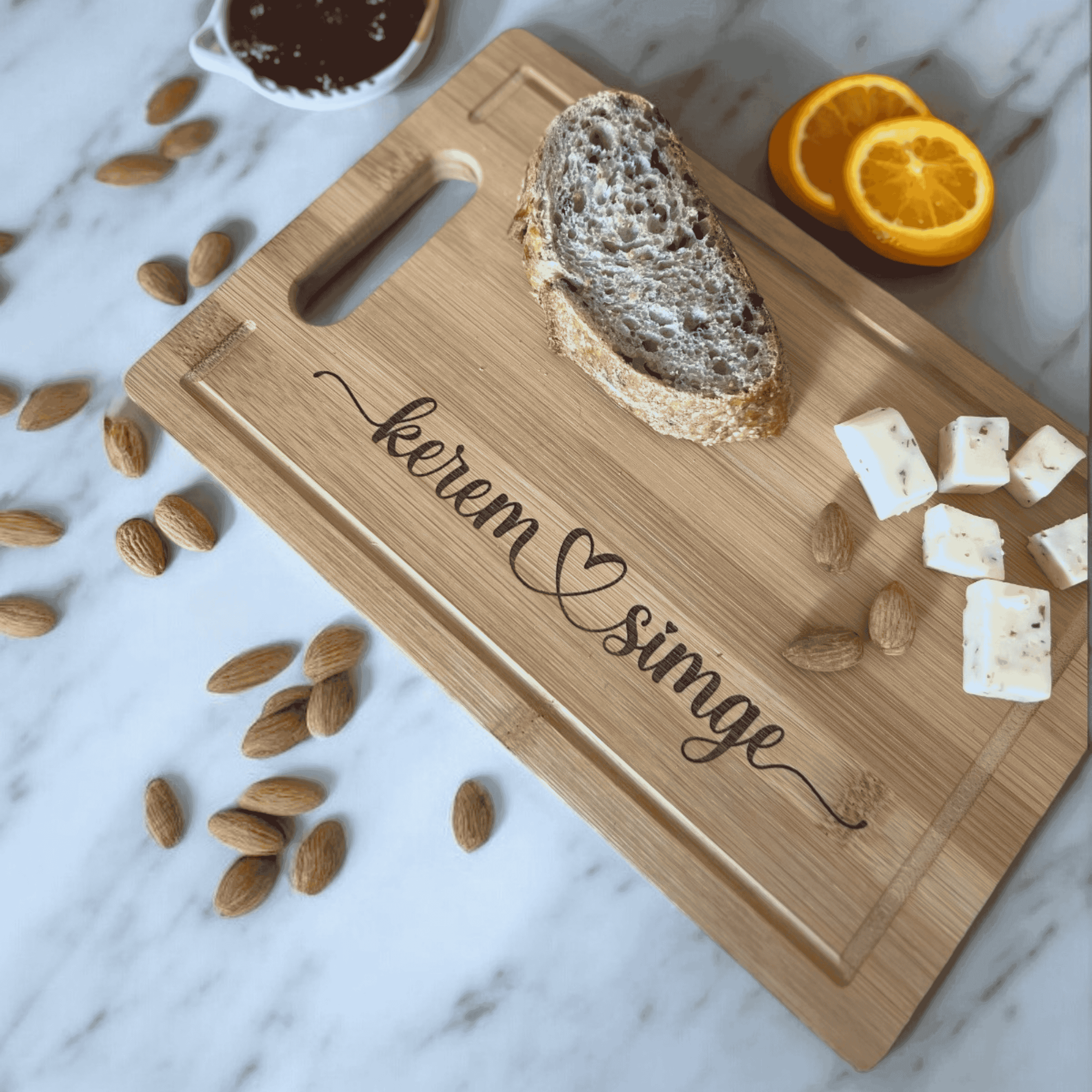 Personalized Bamboo Cutting and Serving Board – Custom Name Design